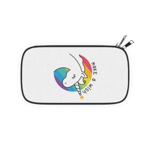 Make Wish Unicorn Rainbow Vector Illustration Passport Wallet