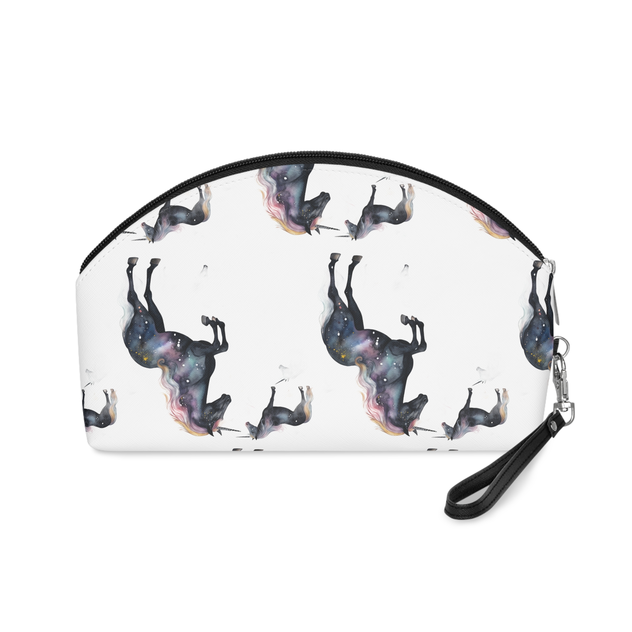 There Are Lot Different Unicorns That Are Painted Watercolor Generative Ai Makeup Bag - Image 2