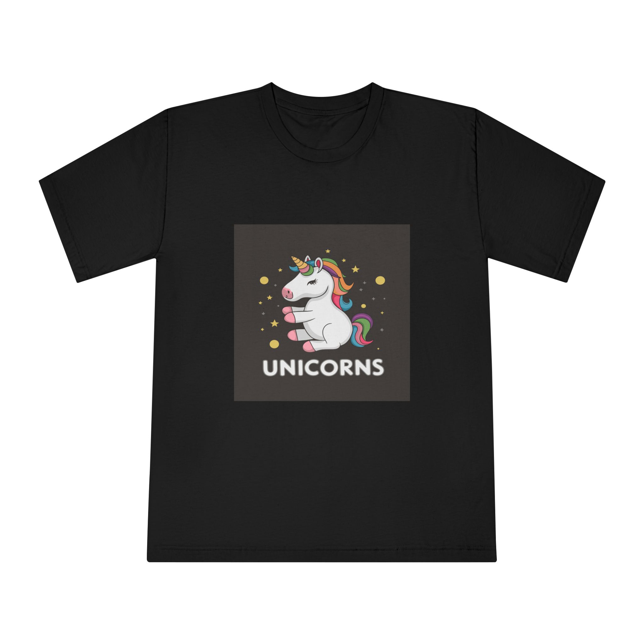 Cute Unicorn Illustration T Shirt Design Unicorn Vector Unicorn Princess Cartoon Vector Unisex Classic Crewneck T Shirt - Image 5