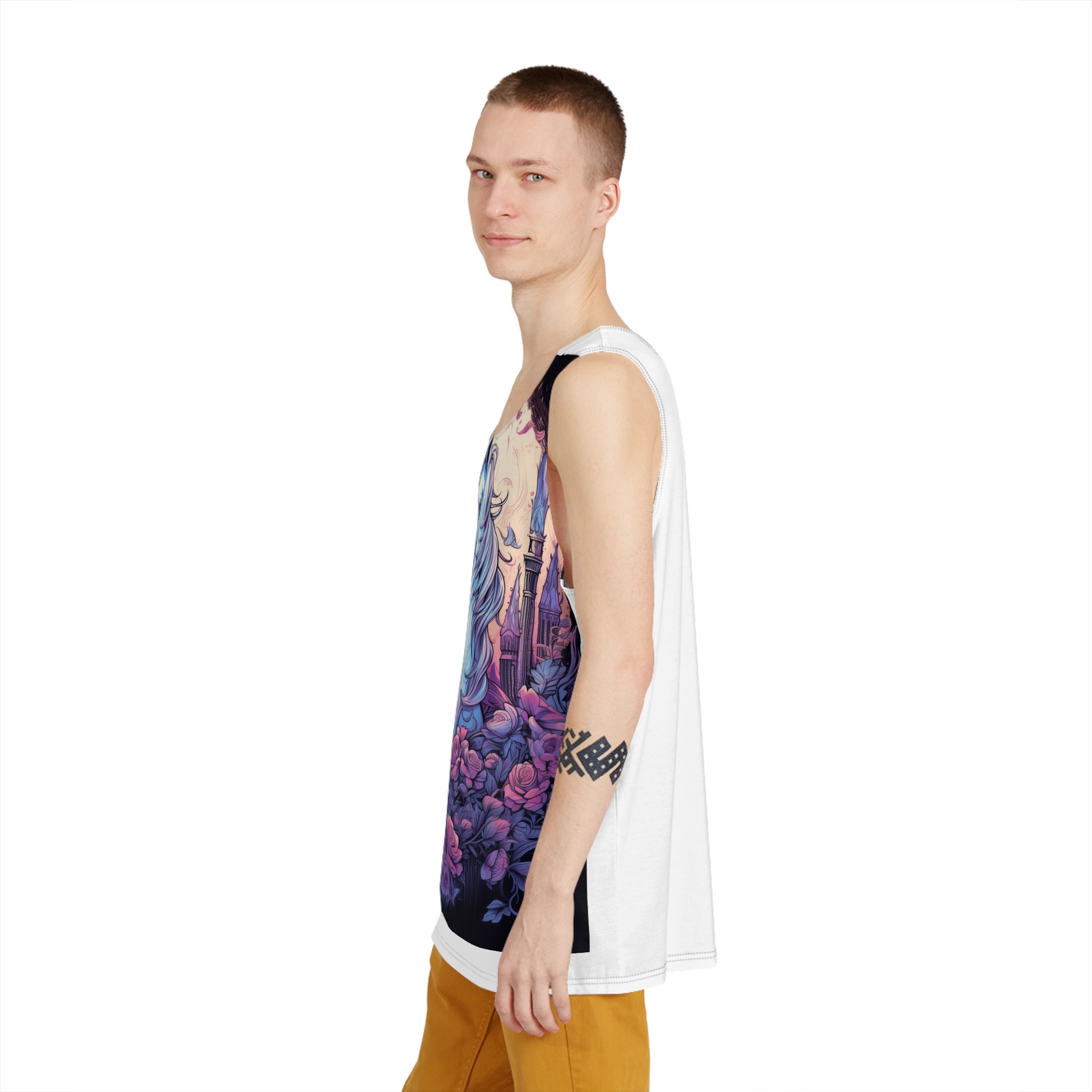Colorful Unicorn Frame Mens Tank Aop