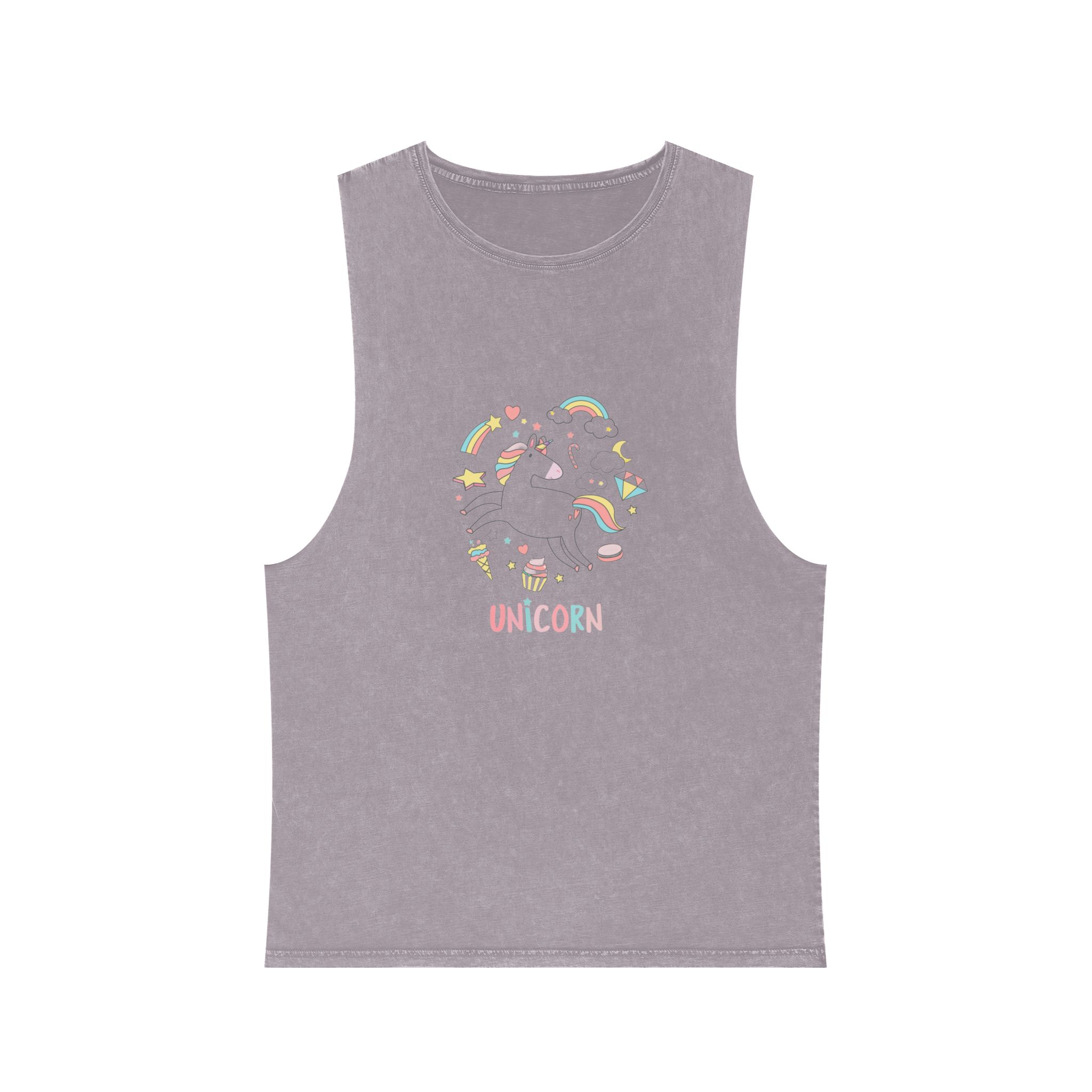 Unicorn V142 Unisex Stonewash Tank Top - Image 17