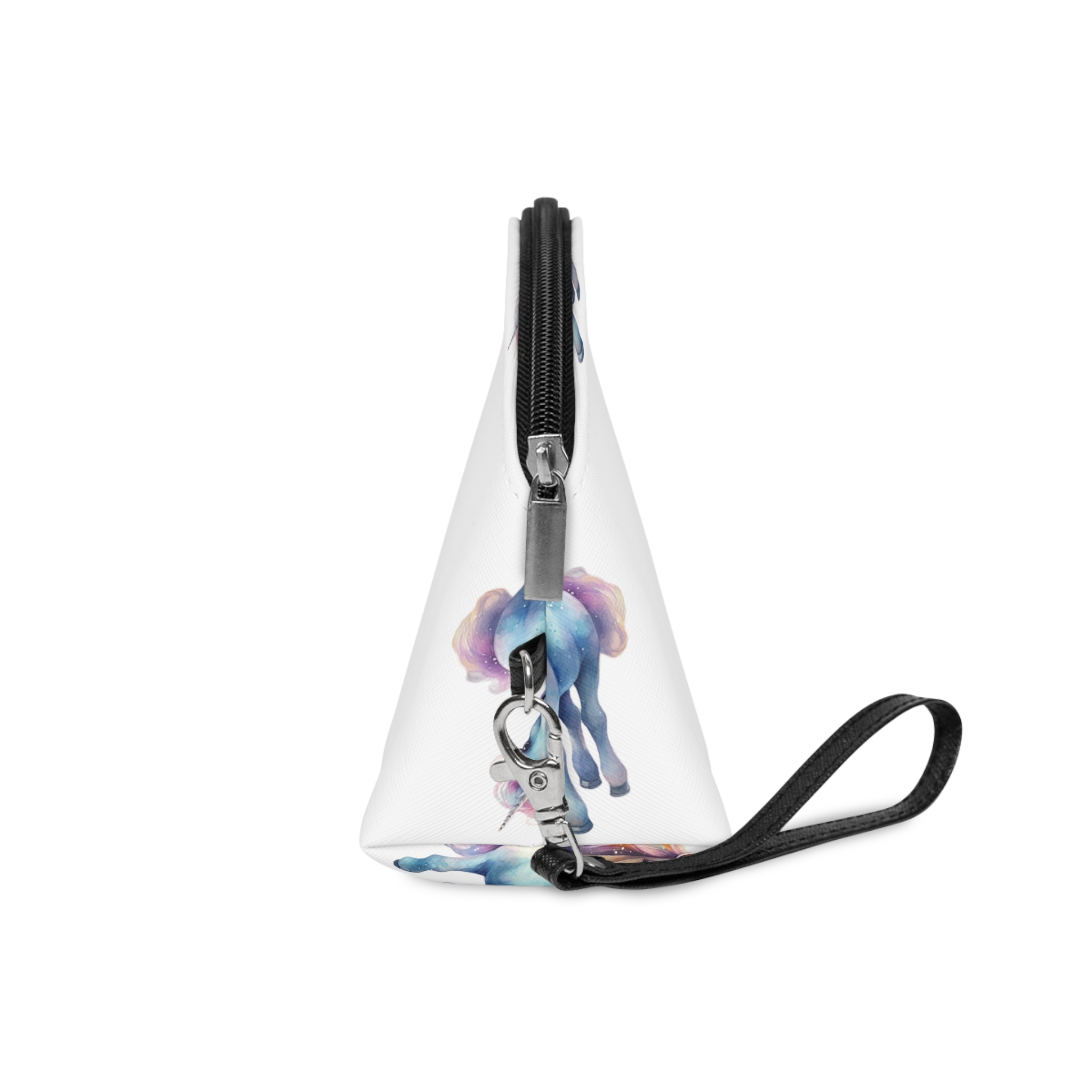 Painting Unicorn With Long Mane Colorful Mane Generative Ai (2) Makeup Bag - Image 3