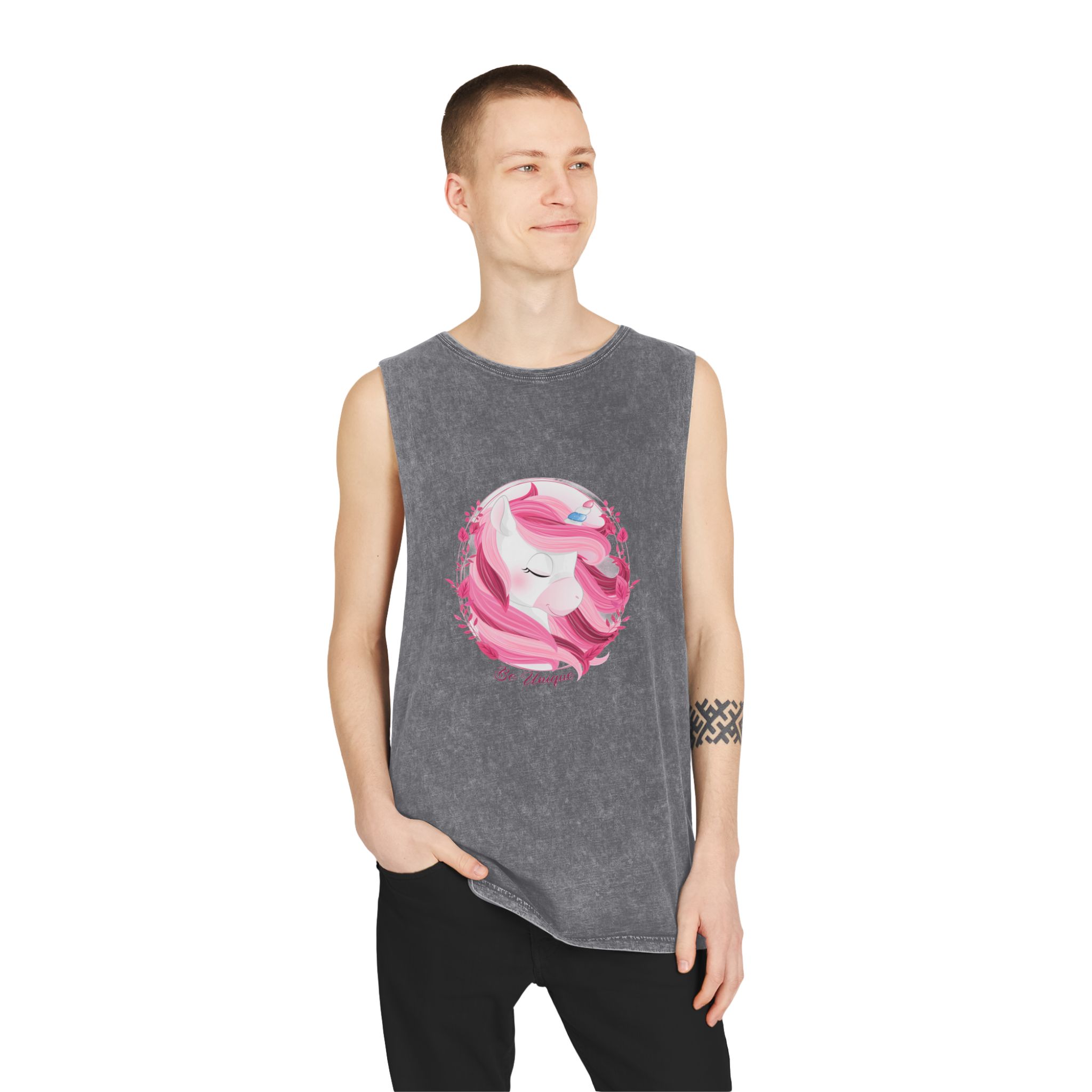 Unicorn V490 Unisex Stonewash Tank Top - Image 11