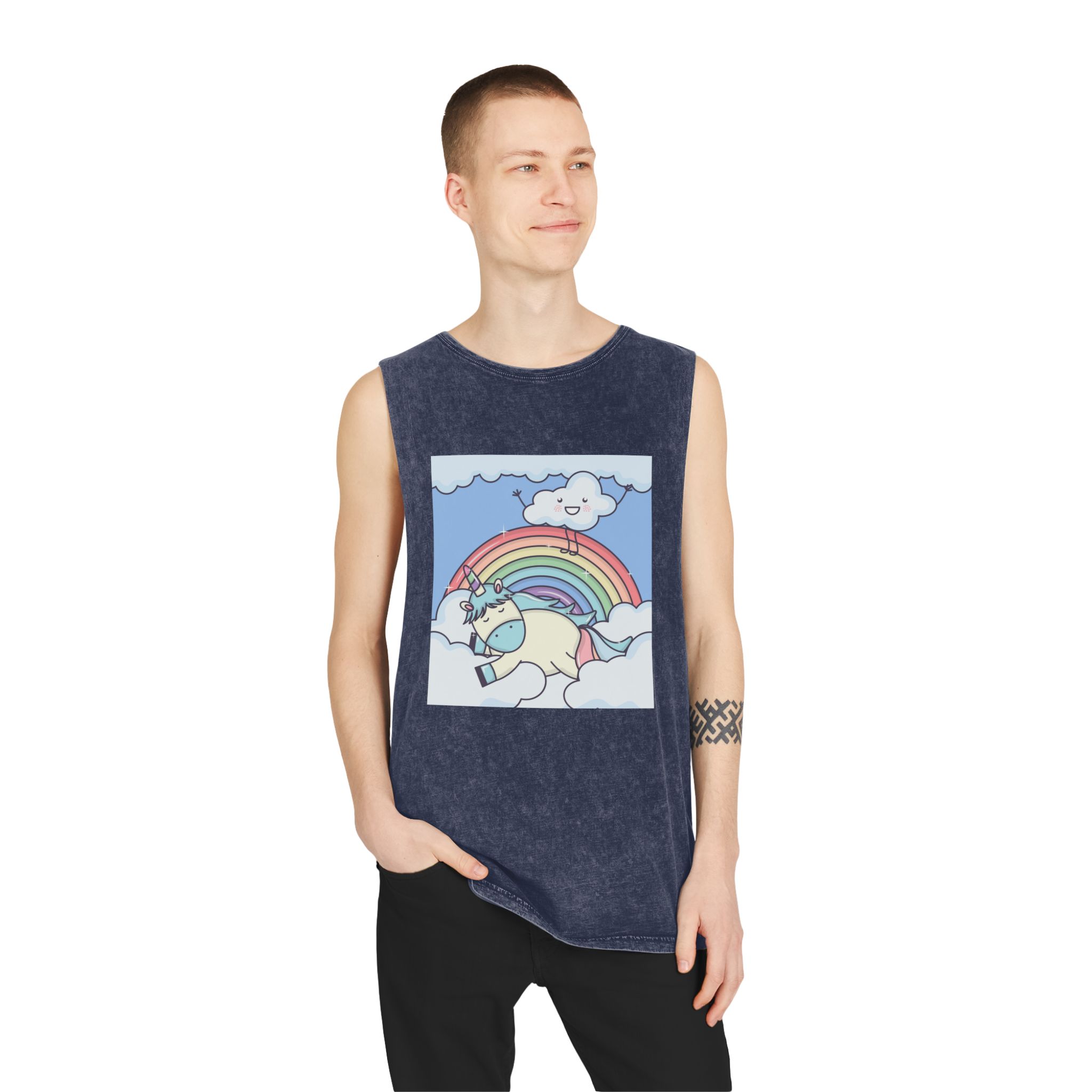 Unicorn V353 Unisex Stonewash Tank Top - Image 15