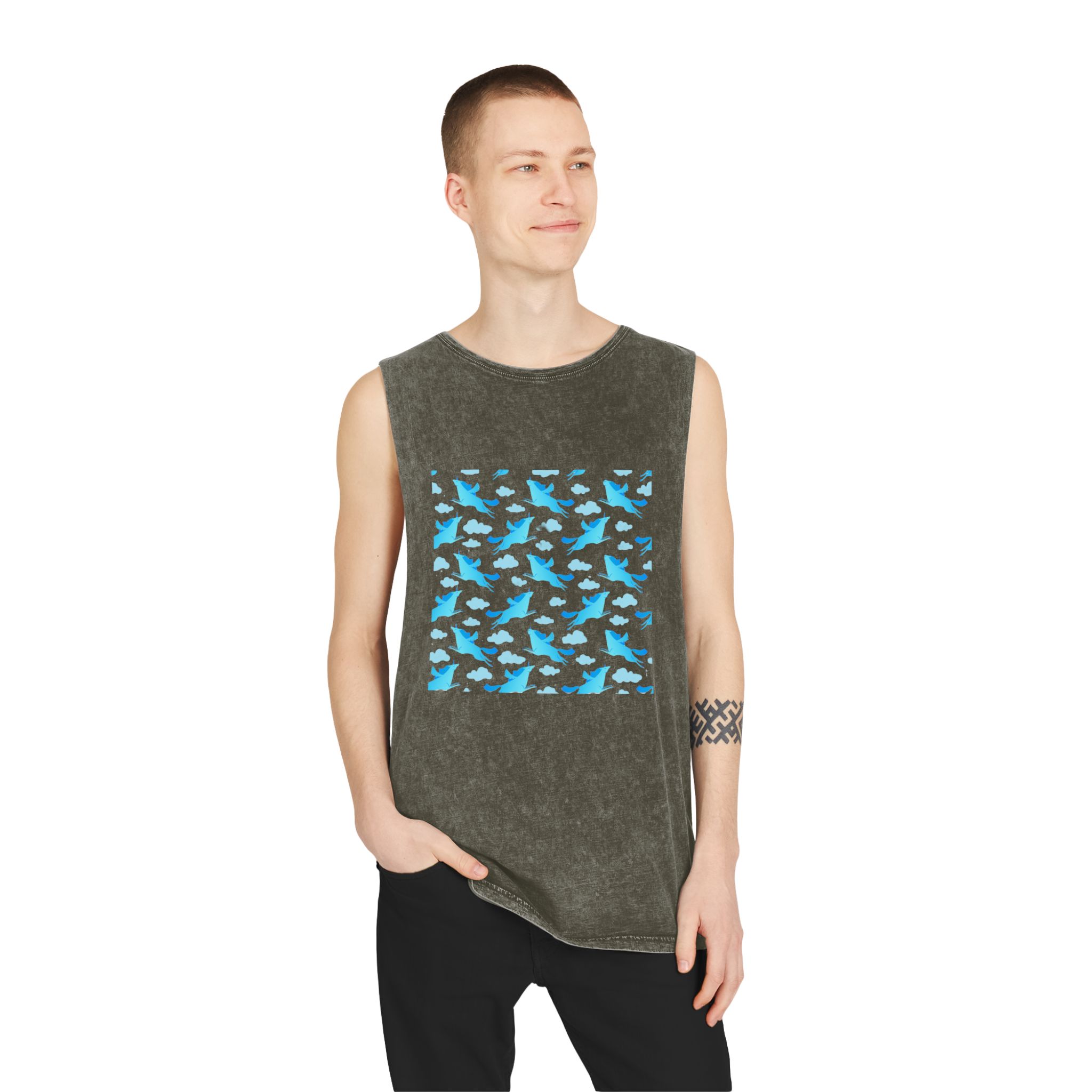 Unicorn V511 Unisex Stonewash Tank Top - Image 7