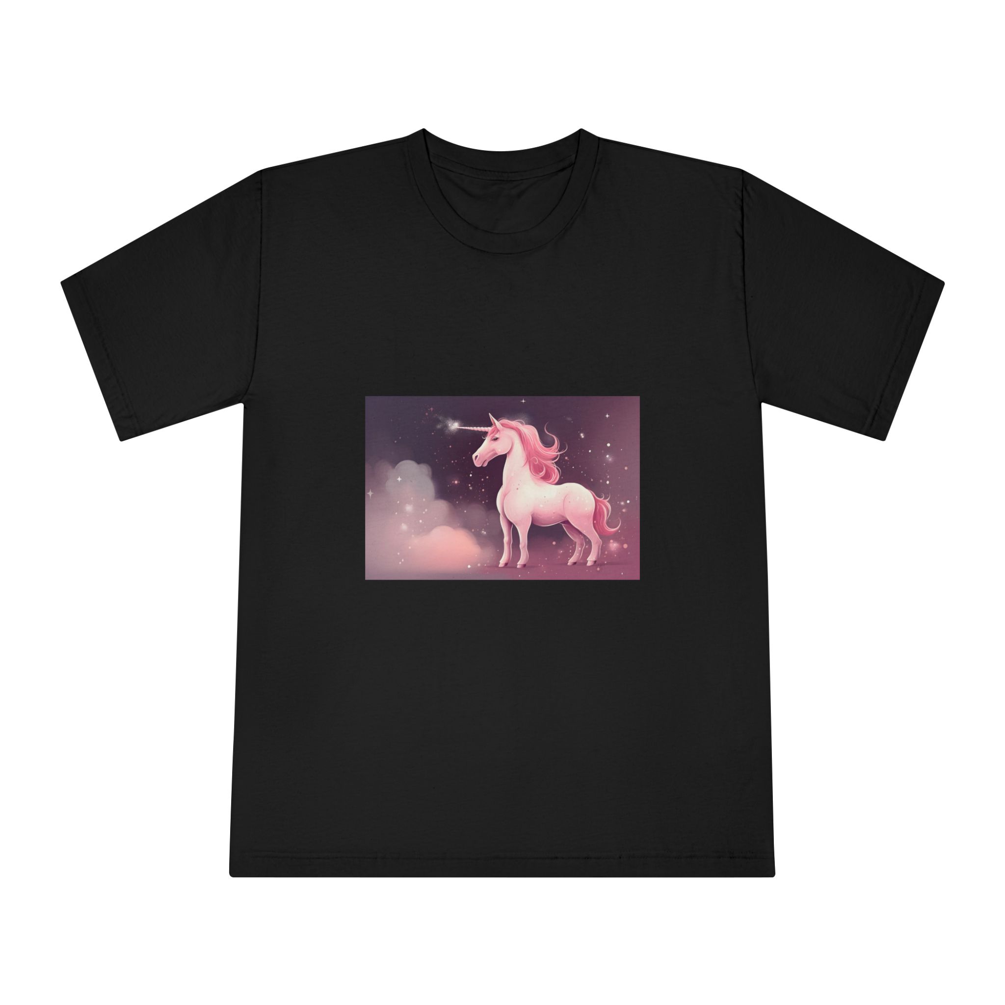 Pink Unicorn Fantastic Illustration Unisex Classic Crewneck T Shirt - Image 5