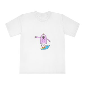 Cute Unicorn Grim Reaper Surfing Illustration T Shirt Sticker Apparel Merchandise Unisex Classic Crewneck T Shirt