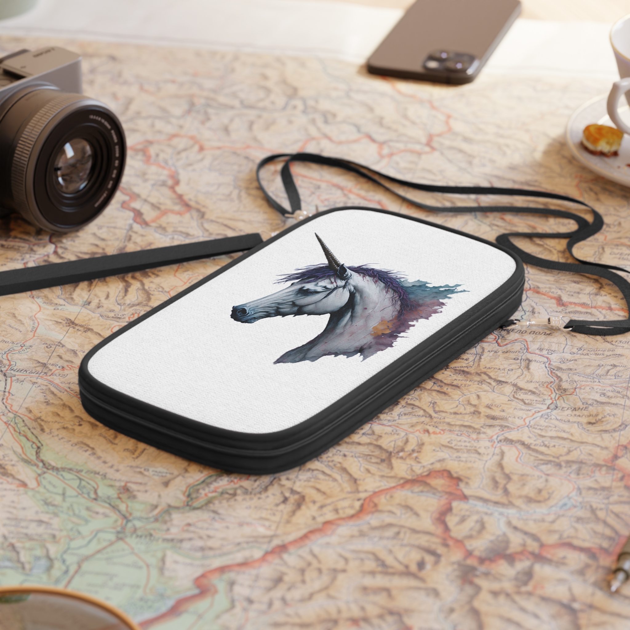 Illustration Unicorn Painted Watercolor Technique Generative Ai Decorative Painting Passport Wallet - Image 4