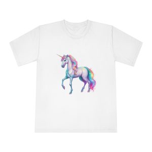 White Unicorn With Rainbow Mane Long Mane Generative Ai Fotor Bg Remover 20231203171019 Unisex Classic Crewneck T Shirt