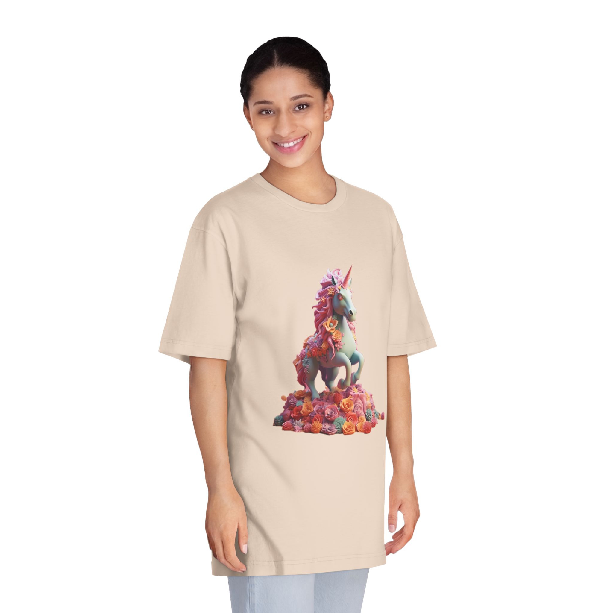 Colorful 3d Mythical Unicorn (3) Copy Unisex Classic Crewneck T Shirt - Image 11