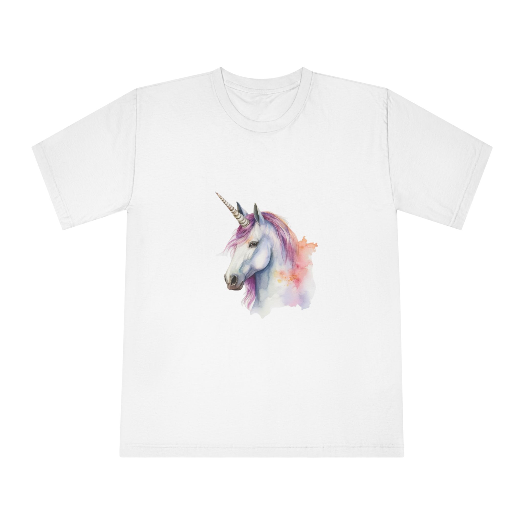 Unicorn With Purple Mane Pink Horn Unisex Classic Crewneck T Shirt