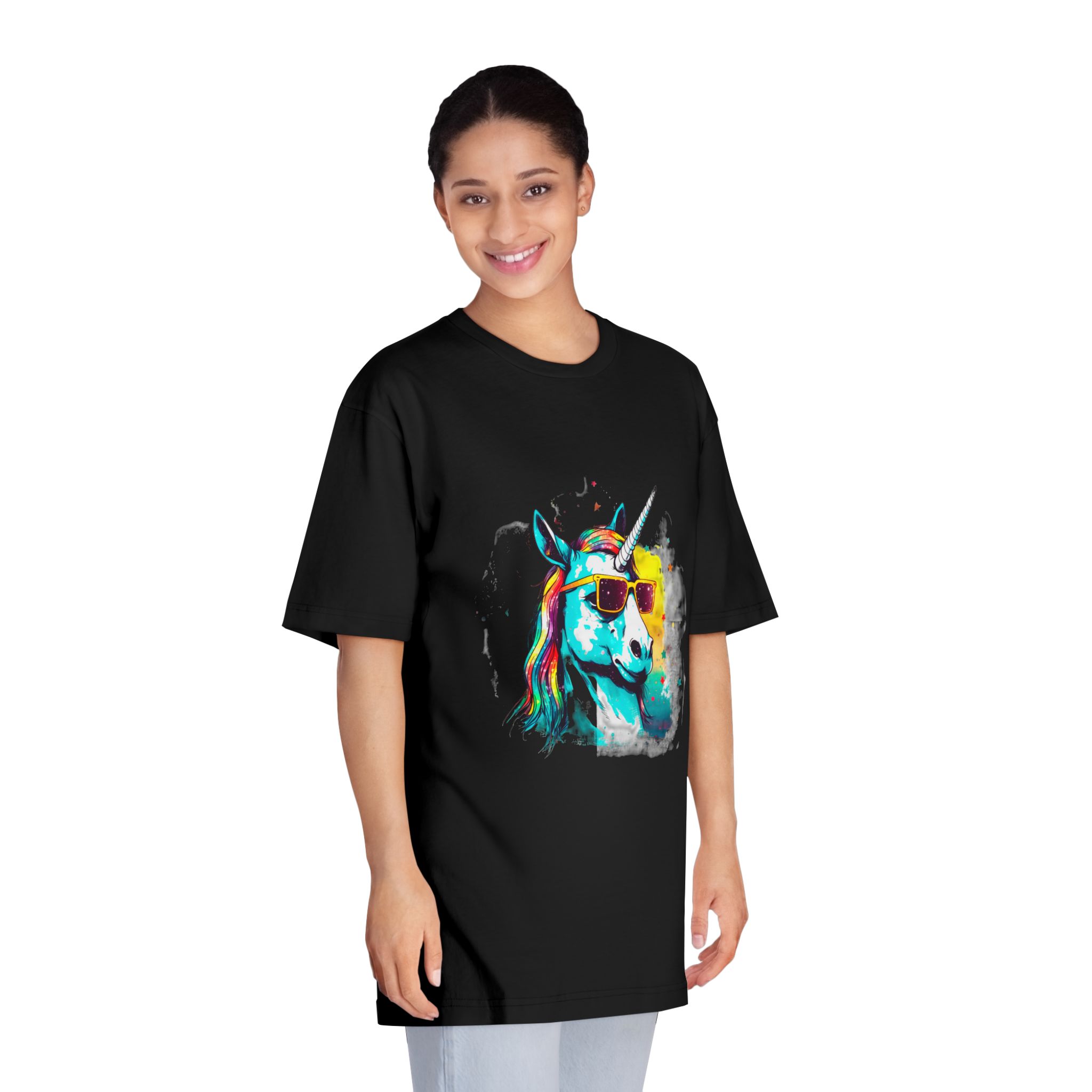 Cute Cartoon Baby Unicorn Isolated Transparent Background Ideal Tshirt Prints Stickers Mugs Unisex Classic Crewneck T Shirt - Image 7