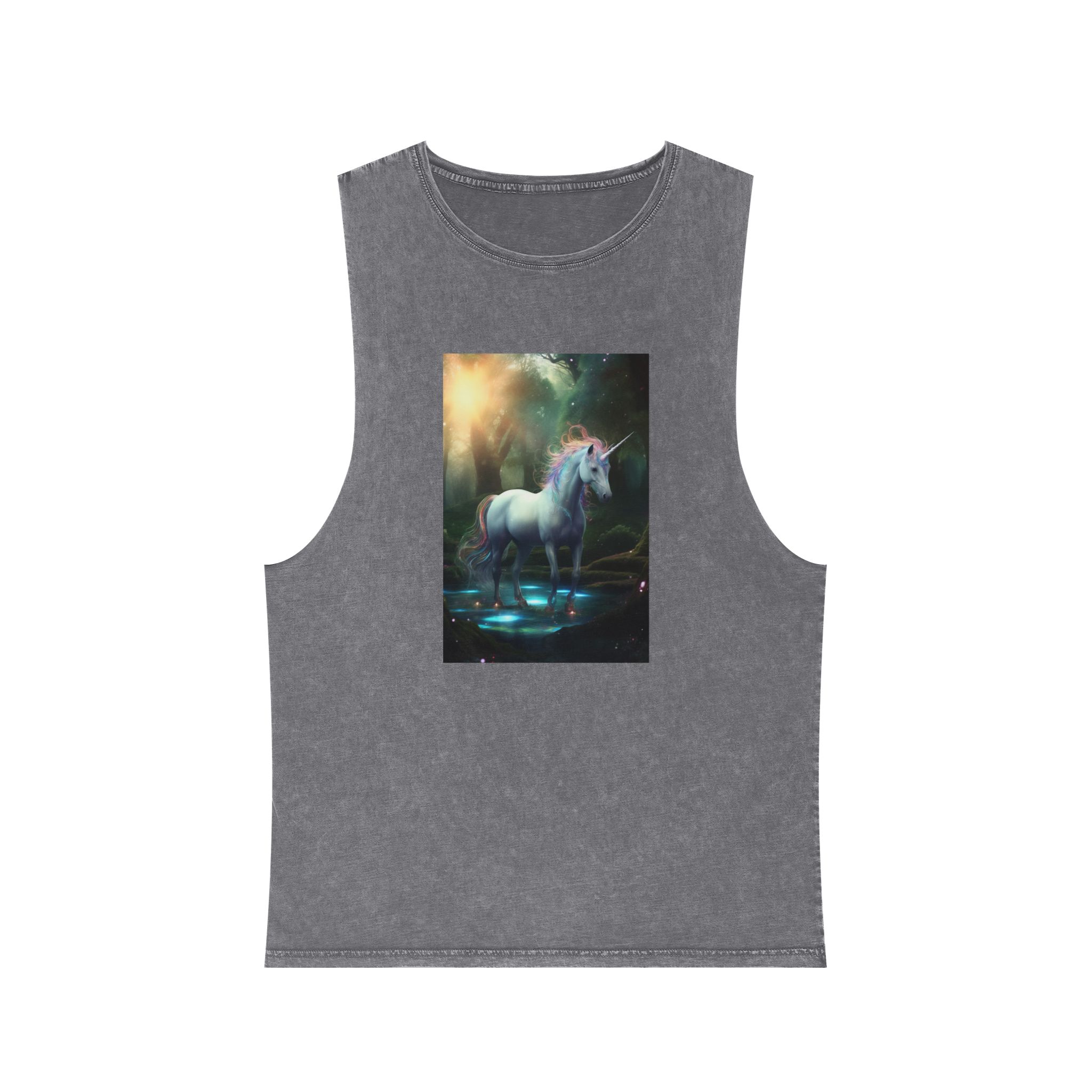 Magical Mythical Unicorn Creature 9 Unisex Stonewash Tank Top - Image 9