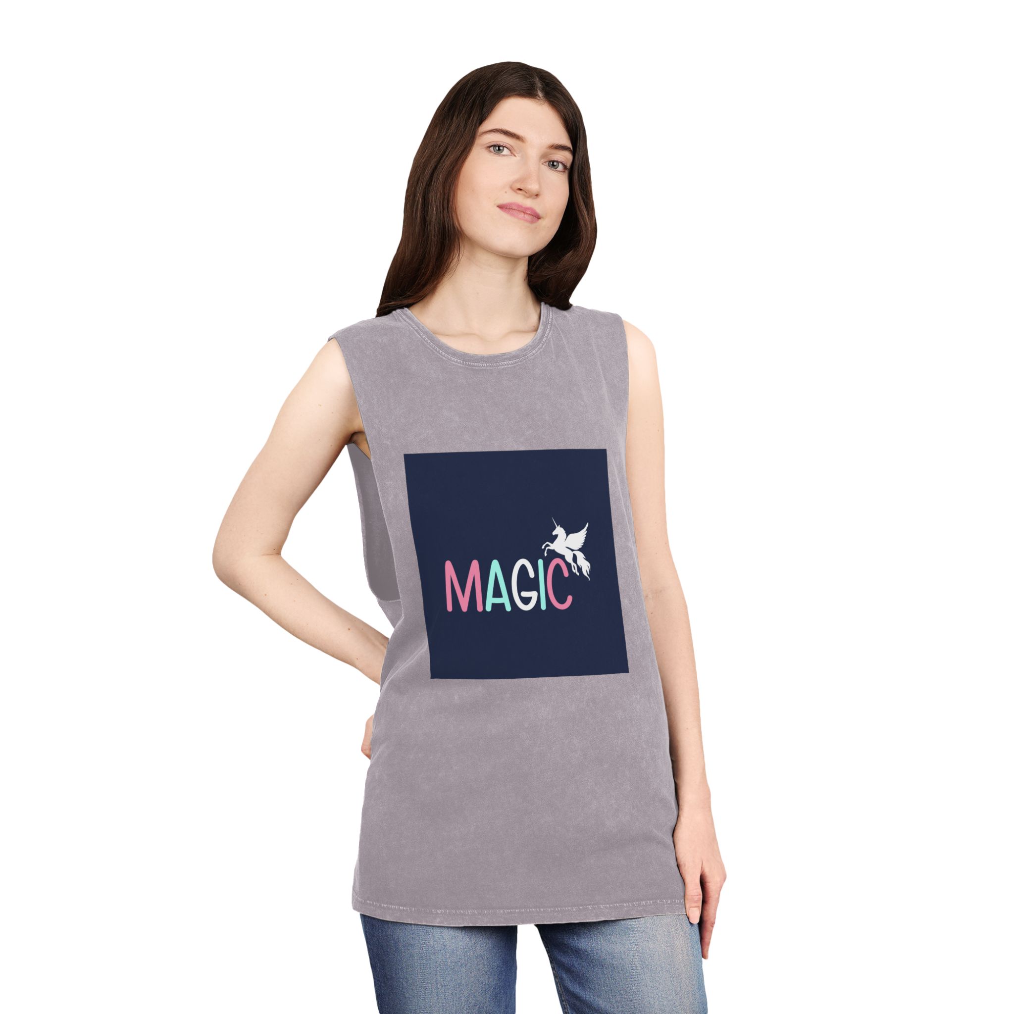 Magic Unisex Stonewash Tank Top - Image 20