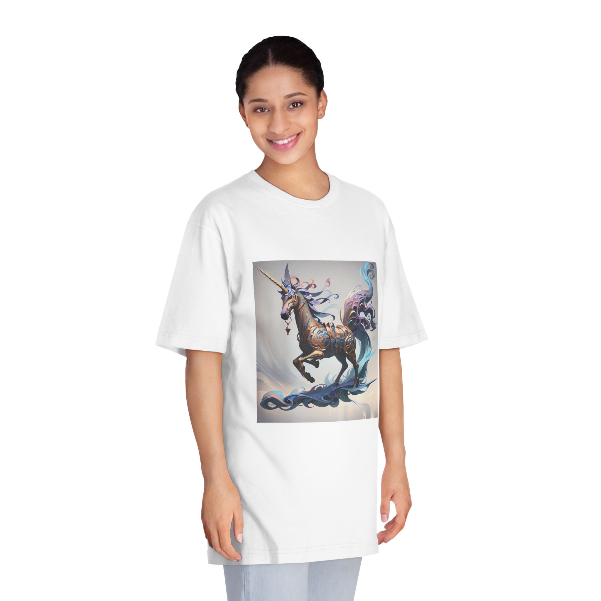 Painting Unicorn Unisex Classic Crewneck T Shirt - Image 3