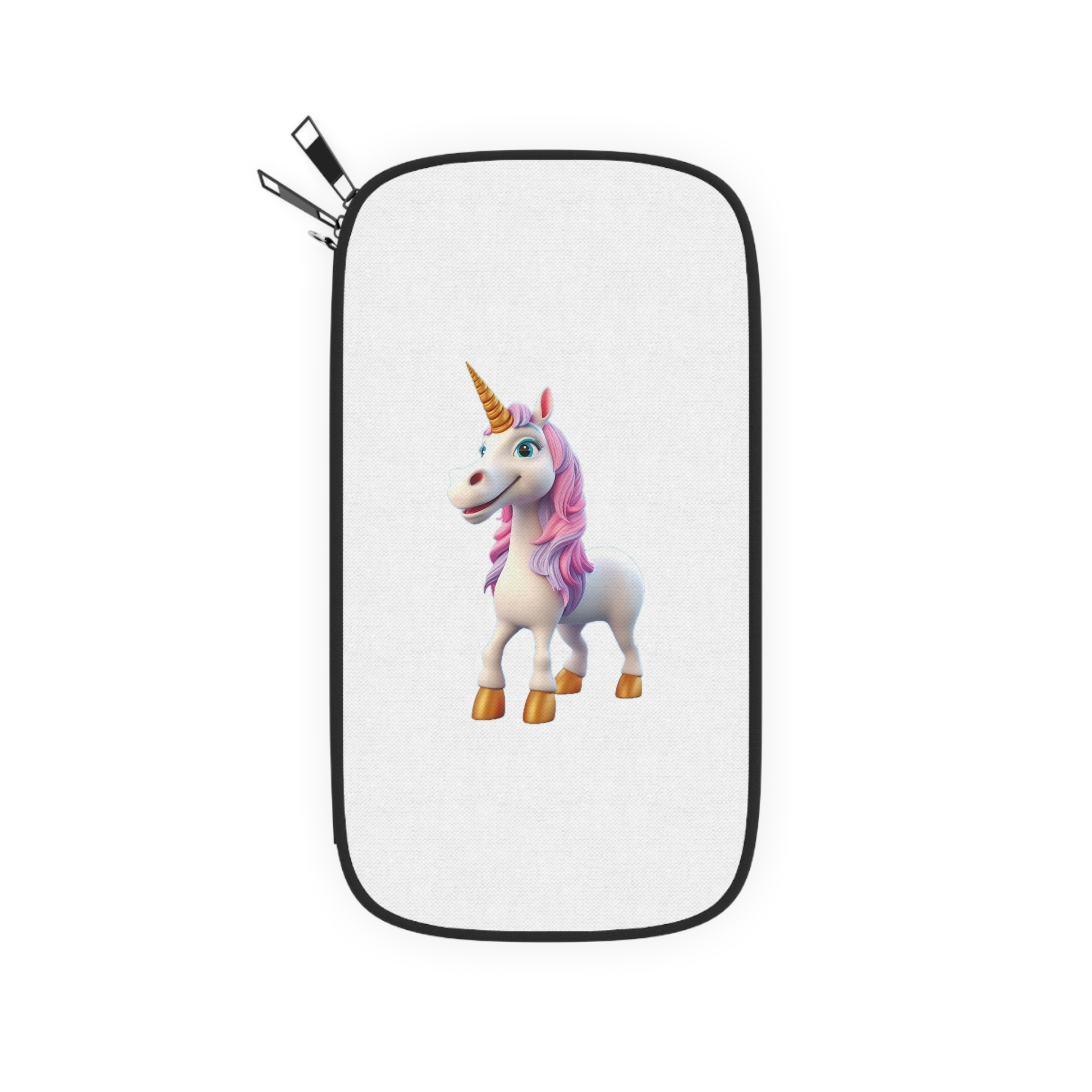 Colorful Cartoon Animated 3d Unicorn Children (15) Passport Wallet - Image 2