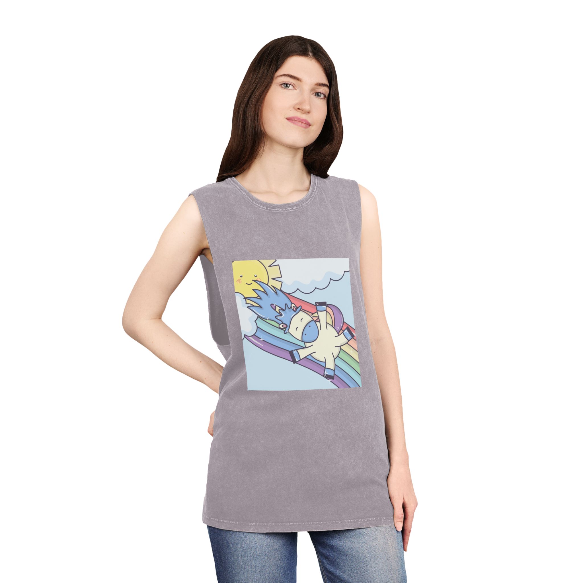 Unicorn V349 Unisex Stonewash Tank Top - Image 20