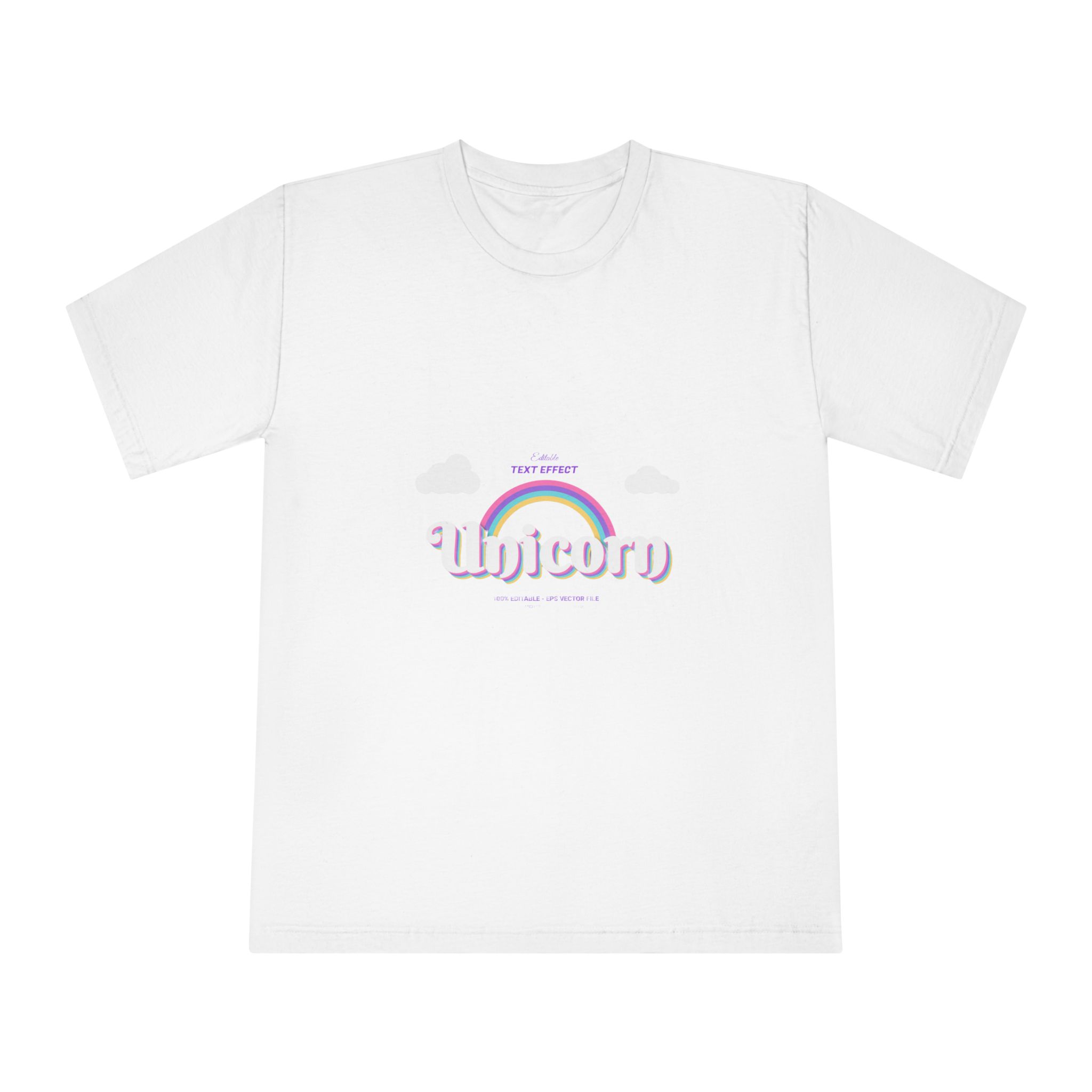 Cute Unicorn Editable Text Effect Unisex Classic Crewneck T Shirt