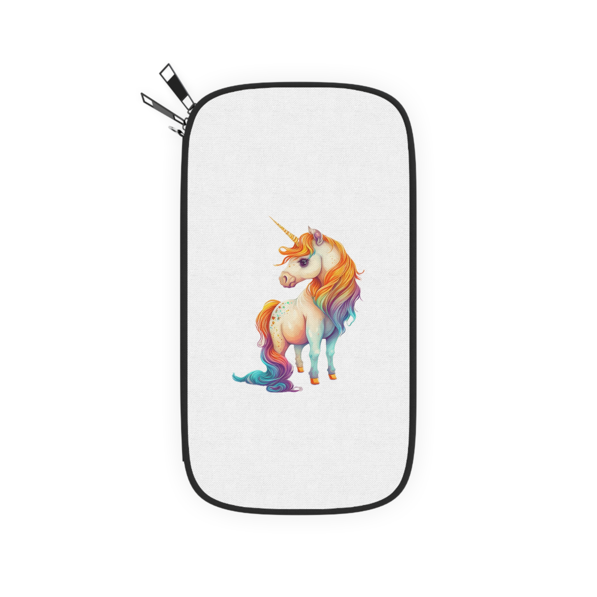 Cute Adorable Lovely Unicorn Colorful With Gradients Background Passport Wallet - Image 2