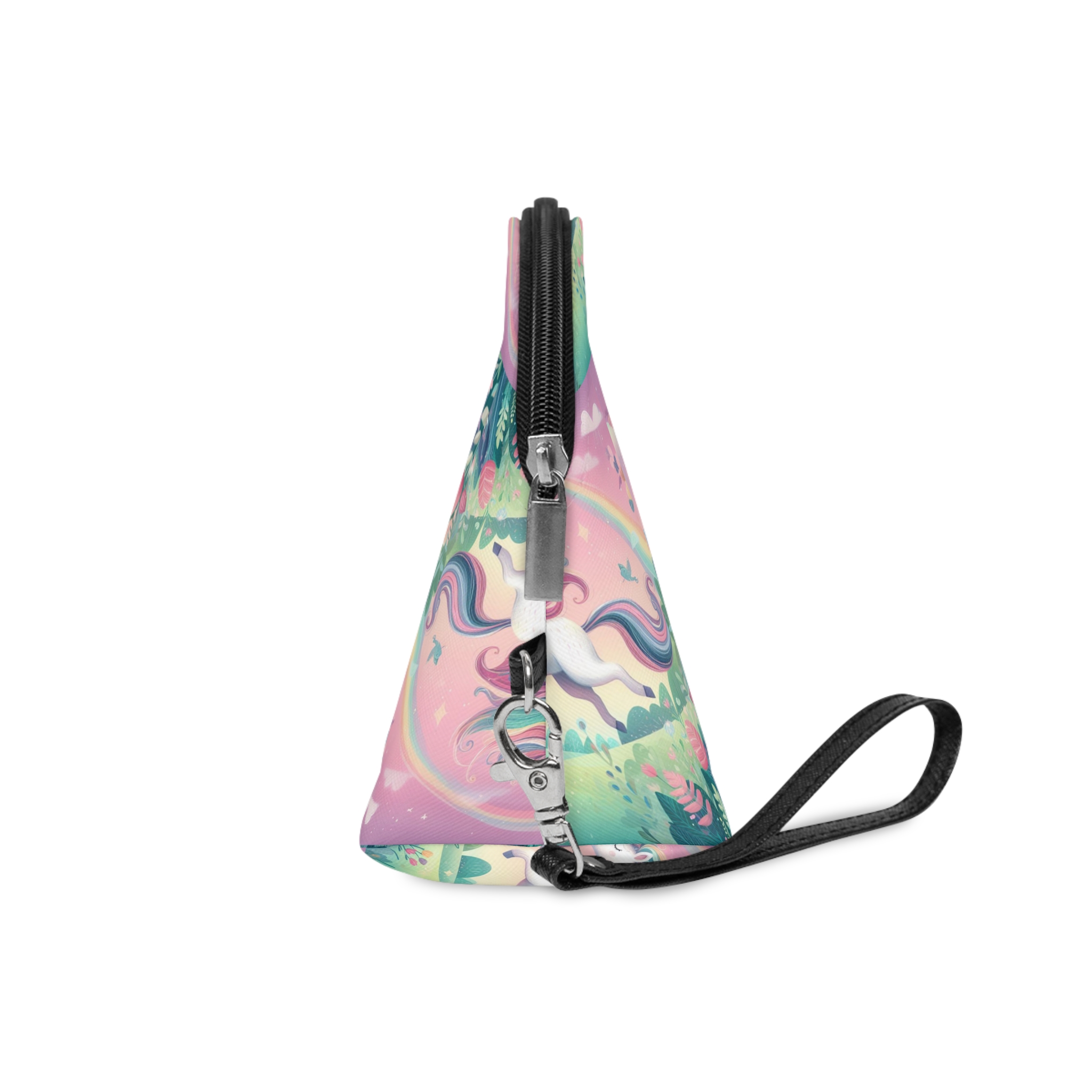 Beautiful Unicorn Running Magical Meadow Unicorn Background Images Whimsical Unicorn (9) Makeup Bag - Image 3