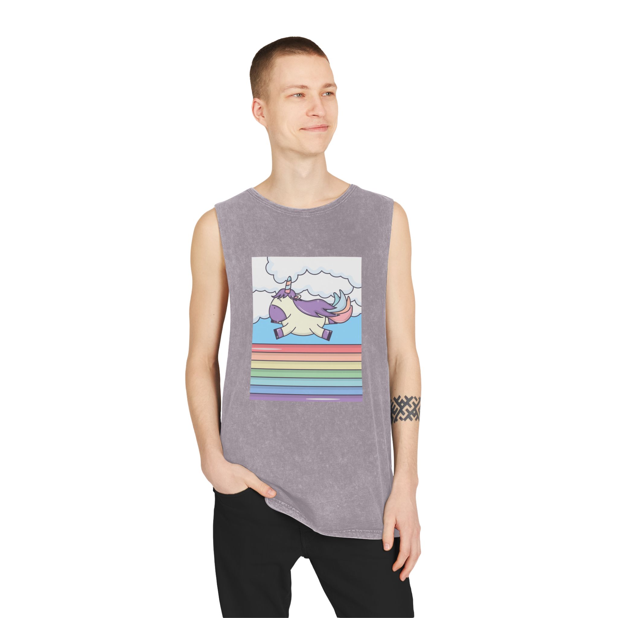 Unicorn V350 Unisex Stonewash Tank Top - Image 19
