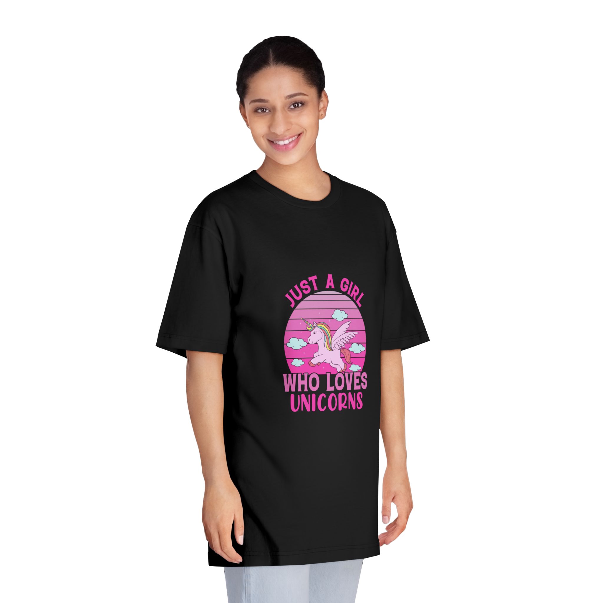 Just A Girl Who Loves Unicorns Unisex Classic Crewneck T Shirt - Image 7