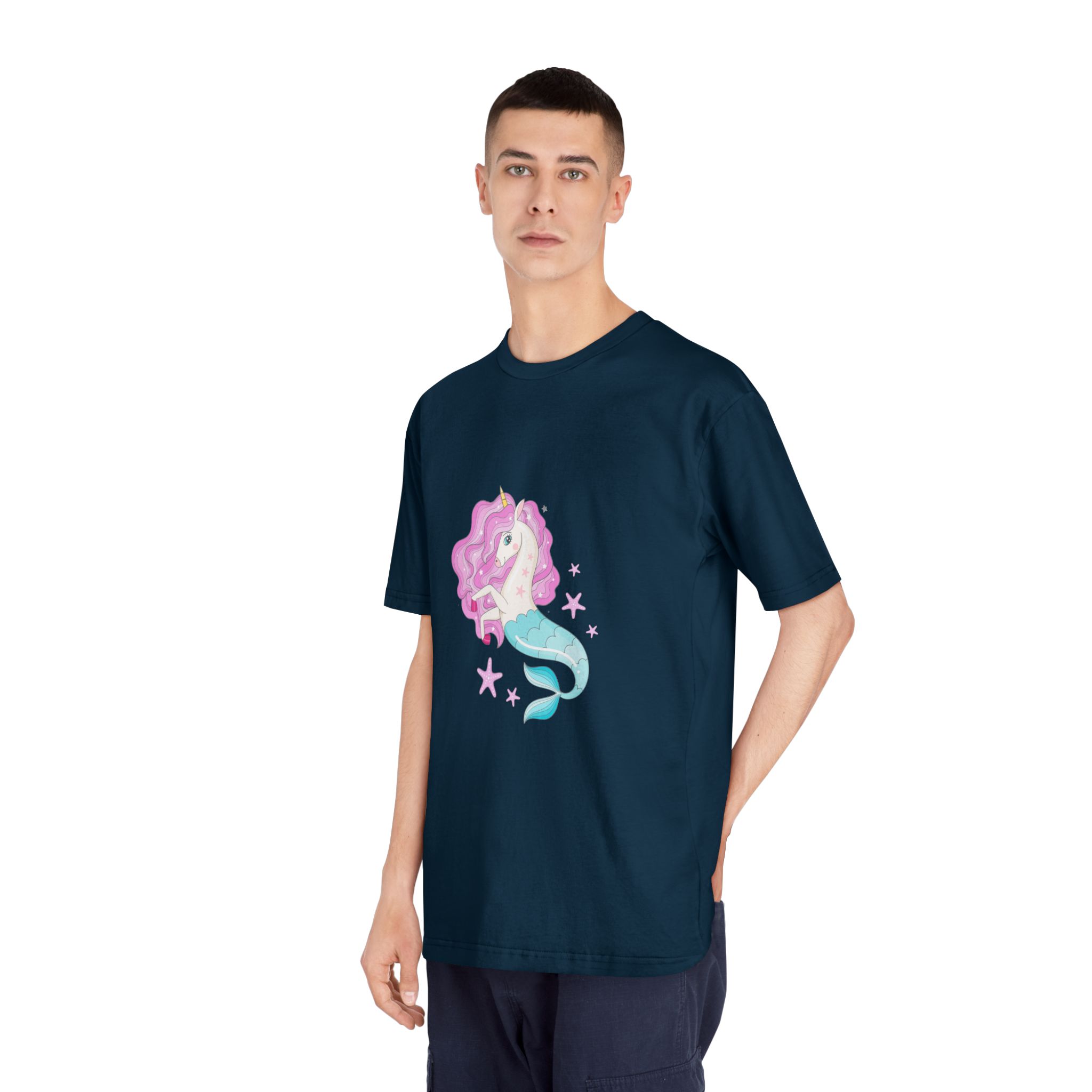 Beautiful Seahorse Unicorn With Pink Mane Unisex Classic Crewneck T Shirt - Image 20