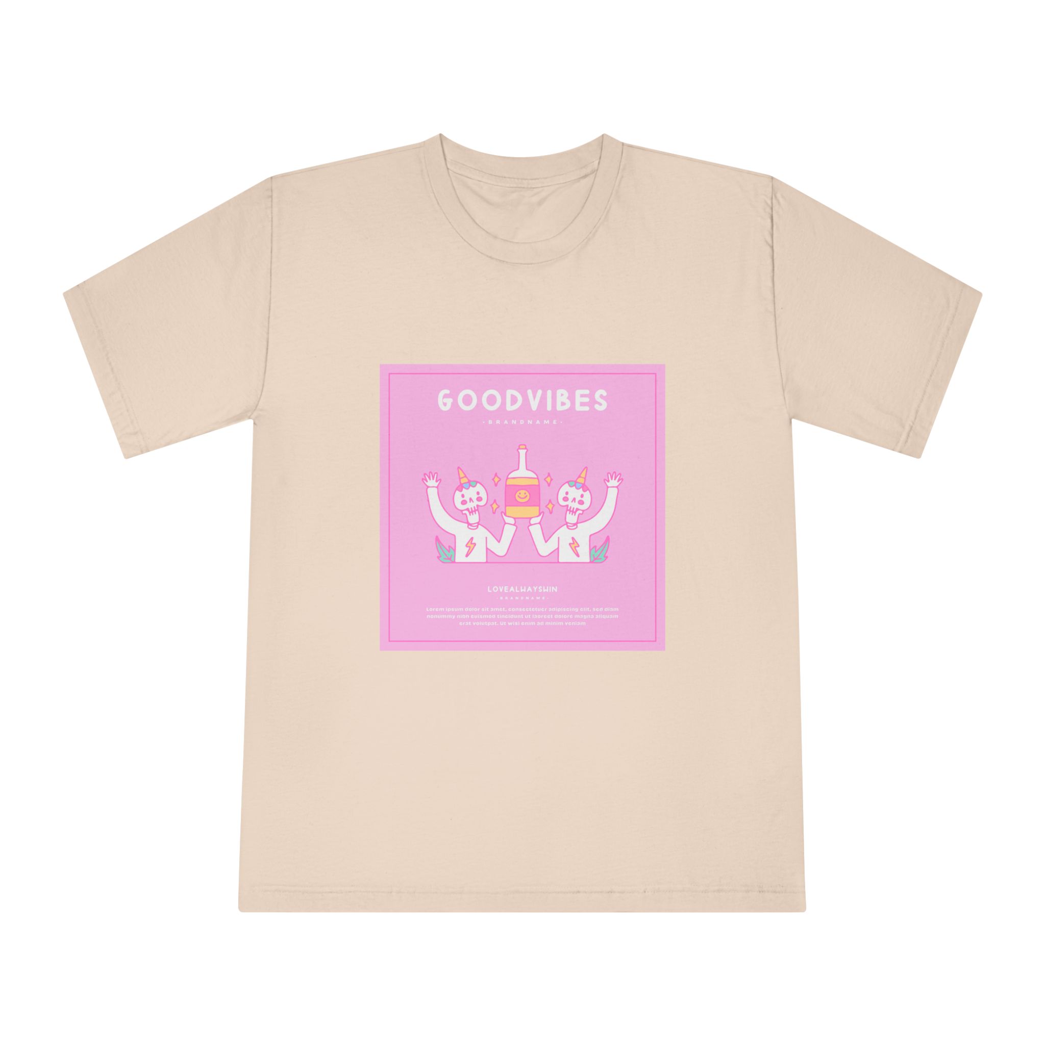 Cute Unicorn Skulls Holding Beer Bottle Illustration T Shirt Poster Unisex Classic Crewneck T Shirt - Image 9