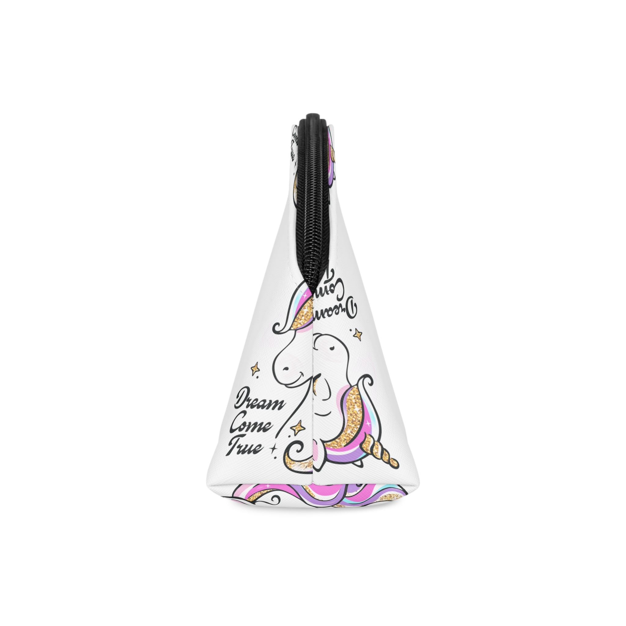 Art Beautiful Cartoon Little Unicorn On A White Background Sequins Print For Clothes and T Shirts Vector Illustration Fan T Shirt Design Vector Print Makeup Bag - Image 4