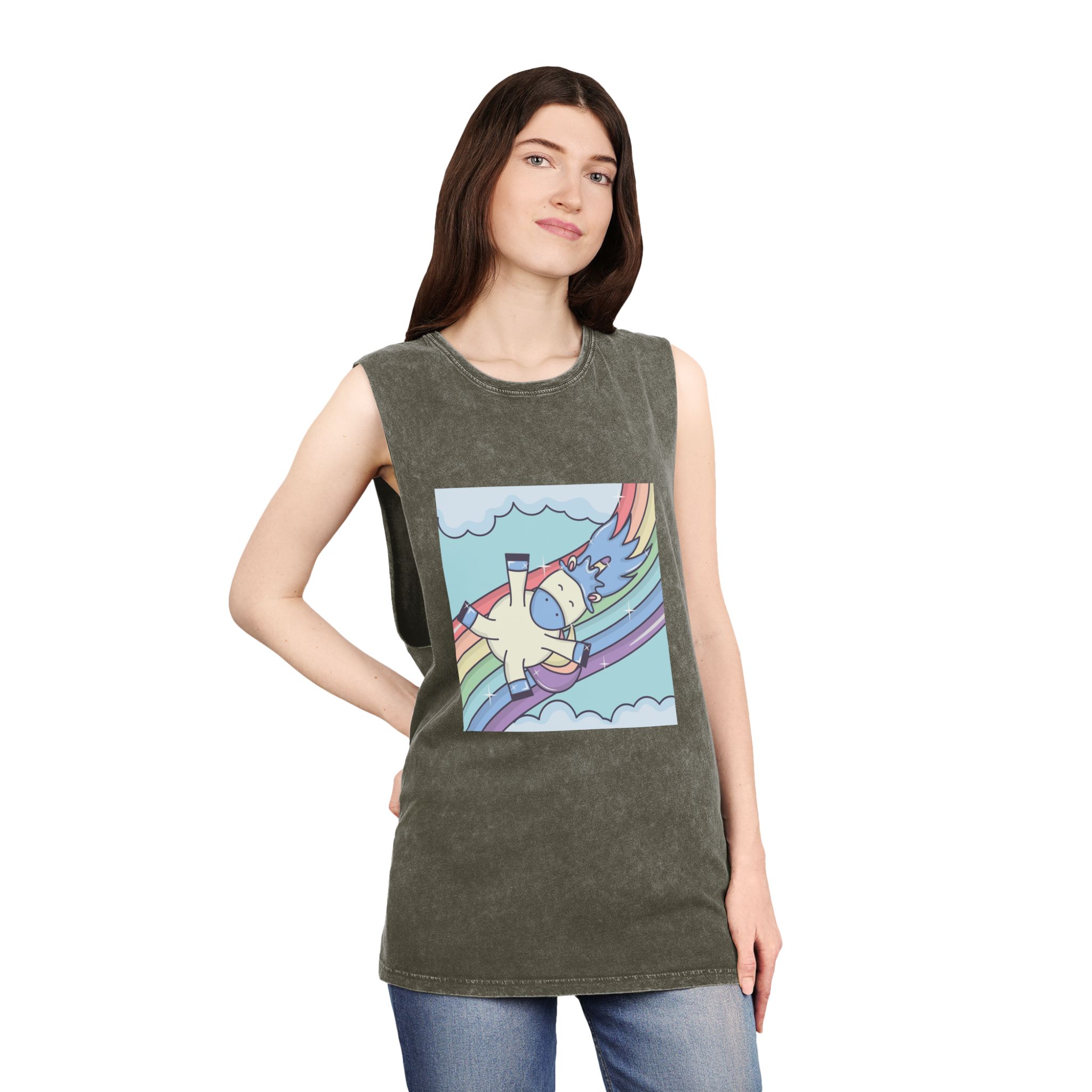 Unicorn V352 Unisex Stonewash Tank Top - Image 8