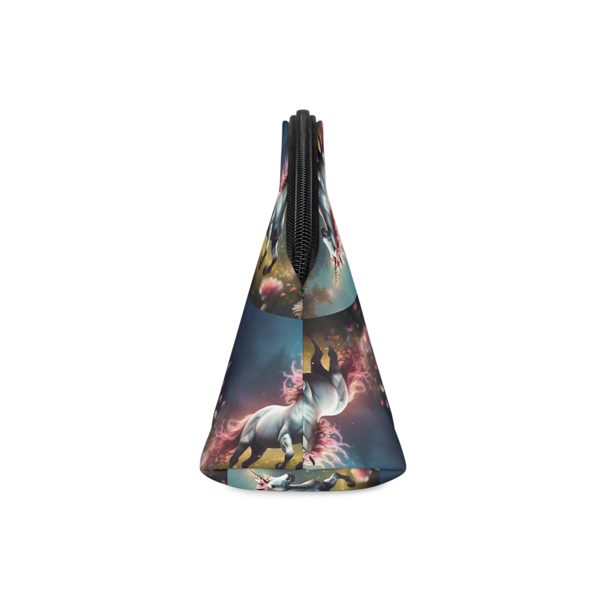 Beautiful Unicorn Running Magical Meadow Unicorn Background Images Whimsical Unicorn (22) Makeup Bag - Image 4