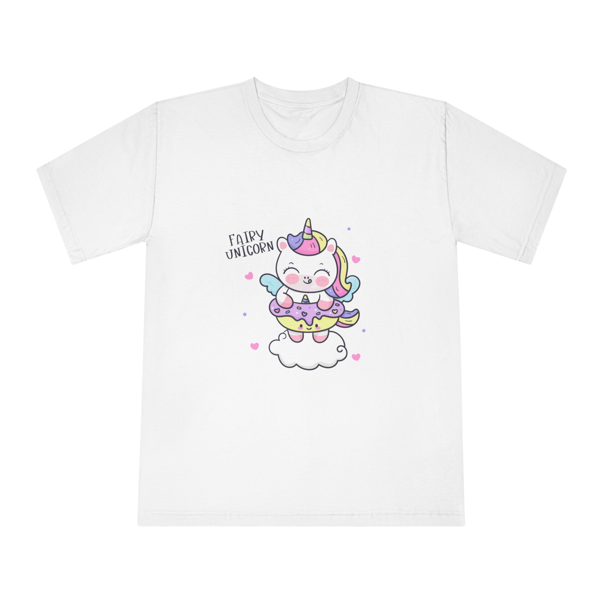Cute Unicorn Cartoon Donut Cloud Kawaii Animal Unisex Classic Crewneck T Shirt