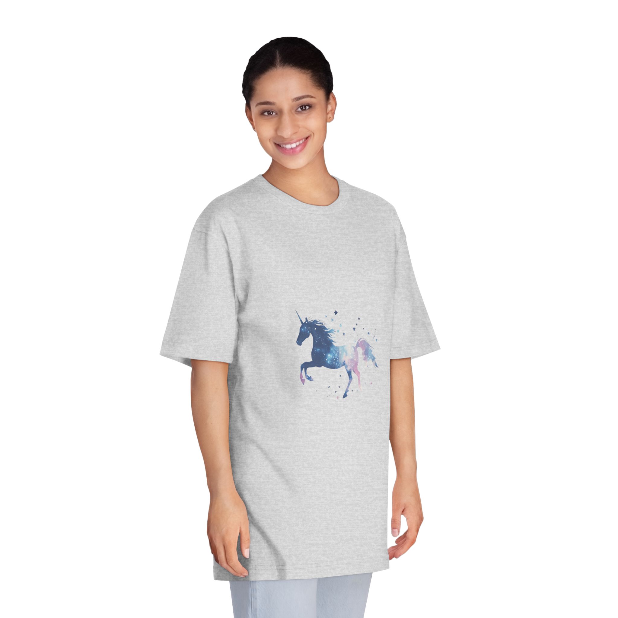Celestial Unicorn Watercolor Painting Unisex Classic Crewneck T Shirt - Image 15