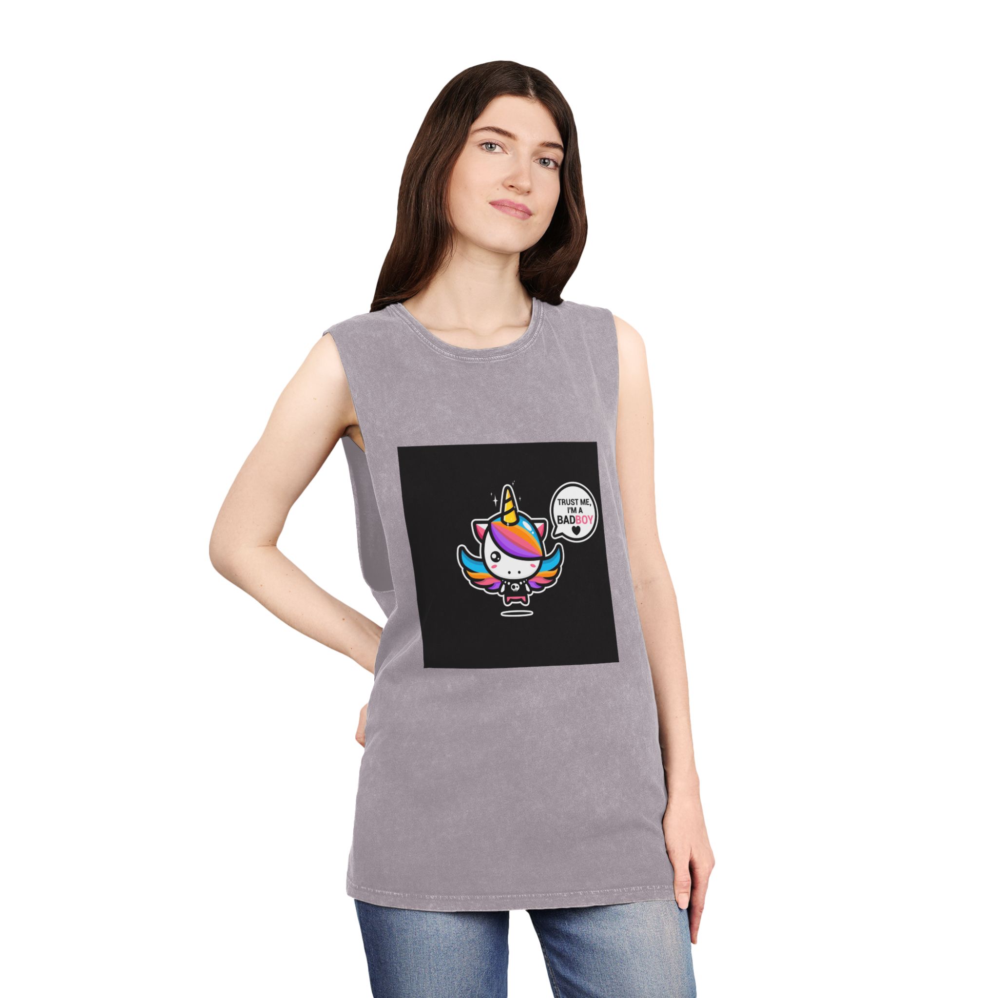 Cool Bad Boy Unisex Stonewash Tank Top - Image 20