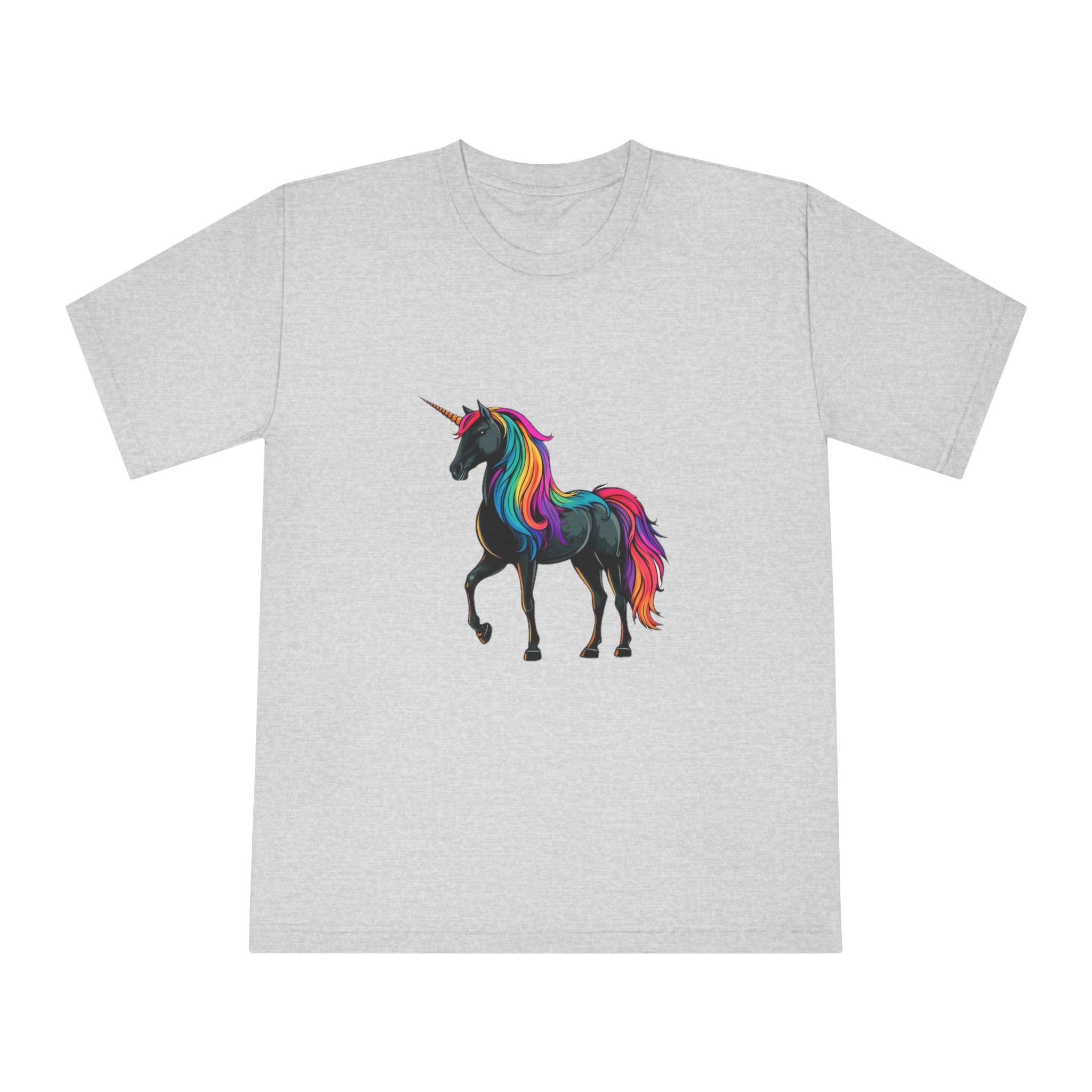 Cartoon Unicorn With Rainbow Mane Horn Generative Ai Unisex Classic Crewneck T Shirt - Image 13