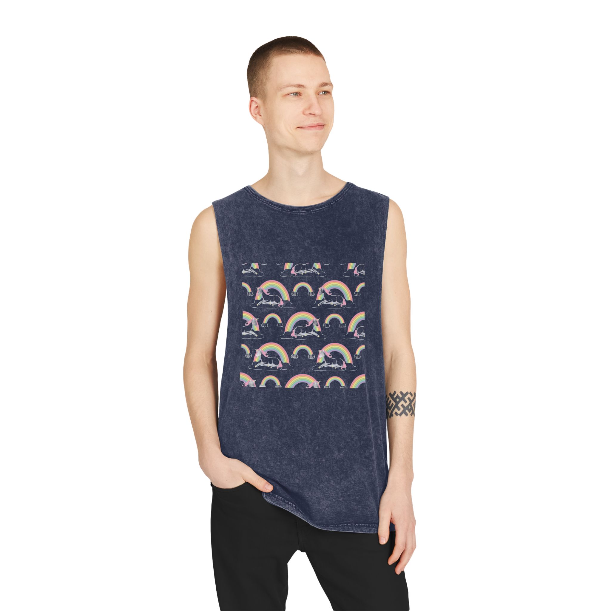 Unicorn V538 Unisex Stonewash Tank Top - Image 15