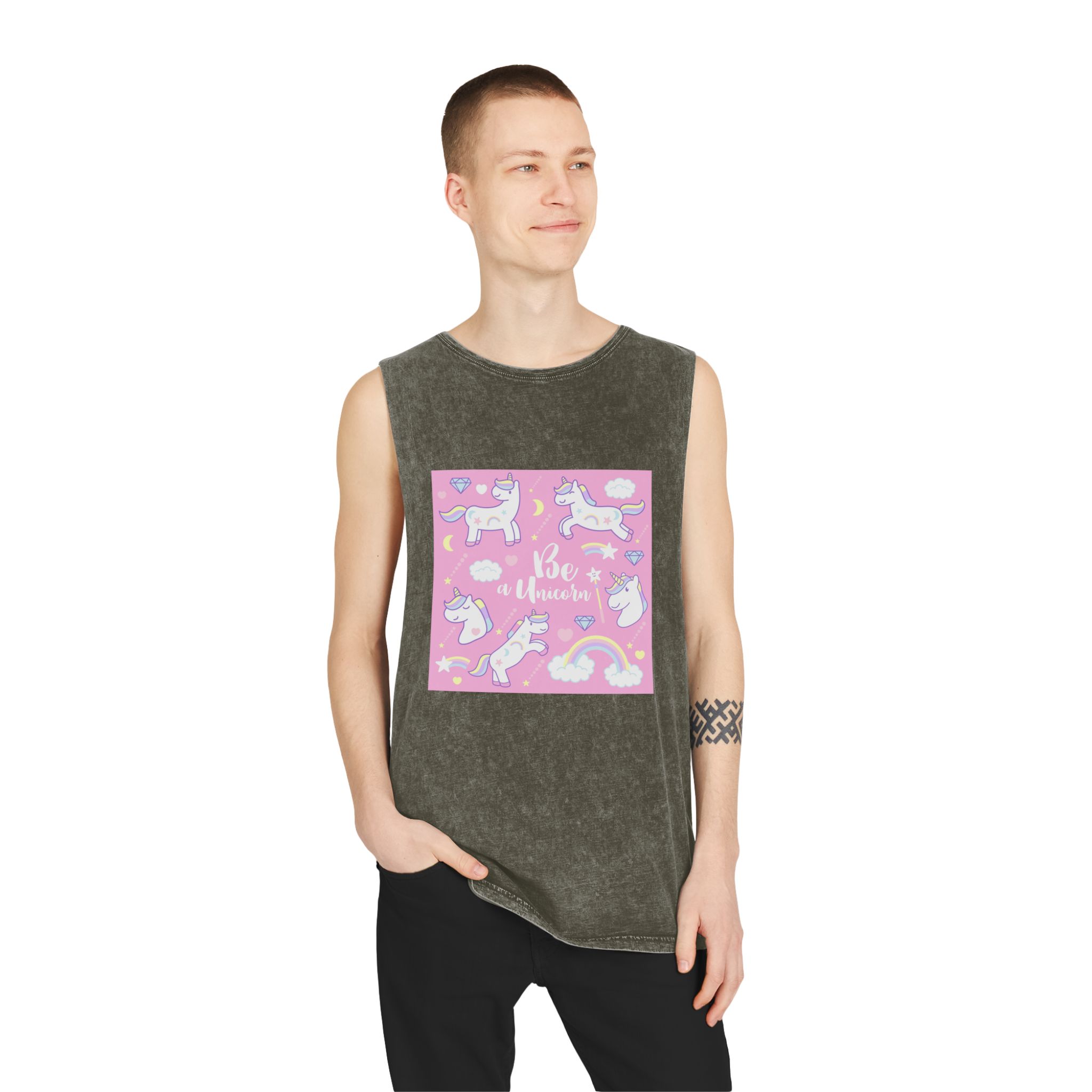 Unicorn V448 Unisex Stonewash Tank Top - Image 7