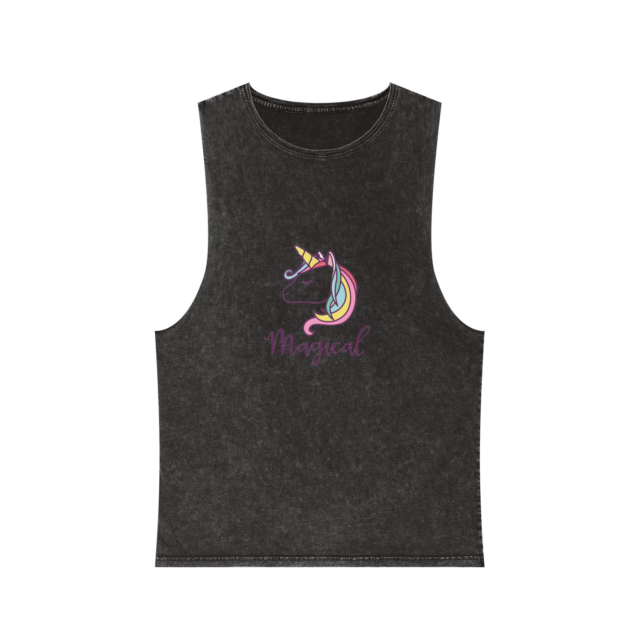 Onh2i80 Unisex Stonewash Tank Top