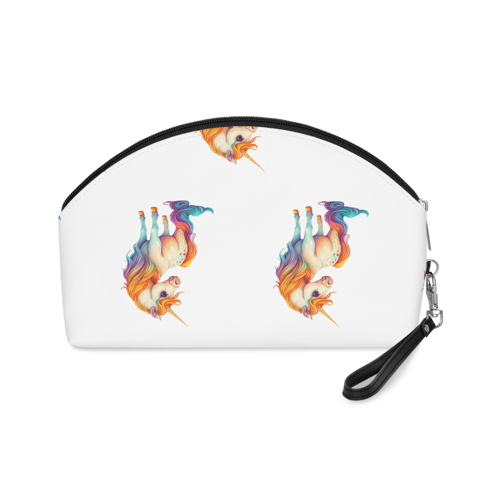 Cute Adorable Lovely Unicorn Colorful With Gradients Background Makeup Bag - Image 2