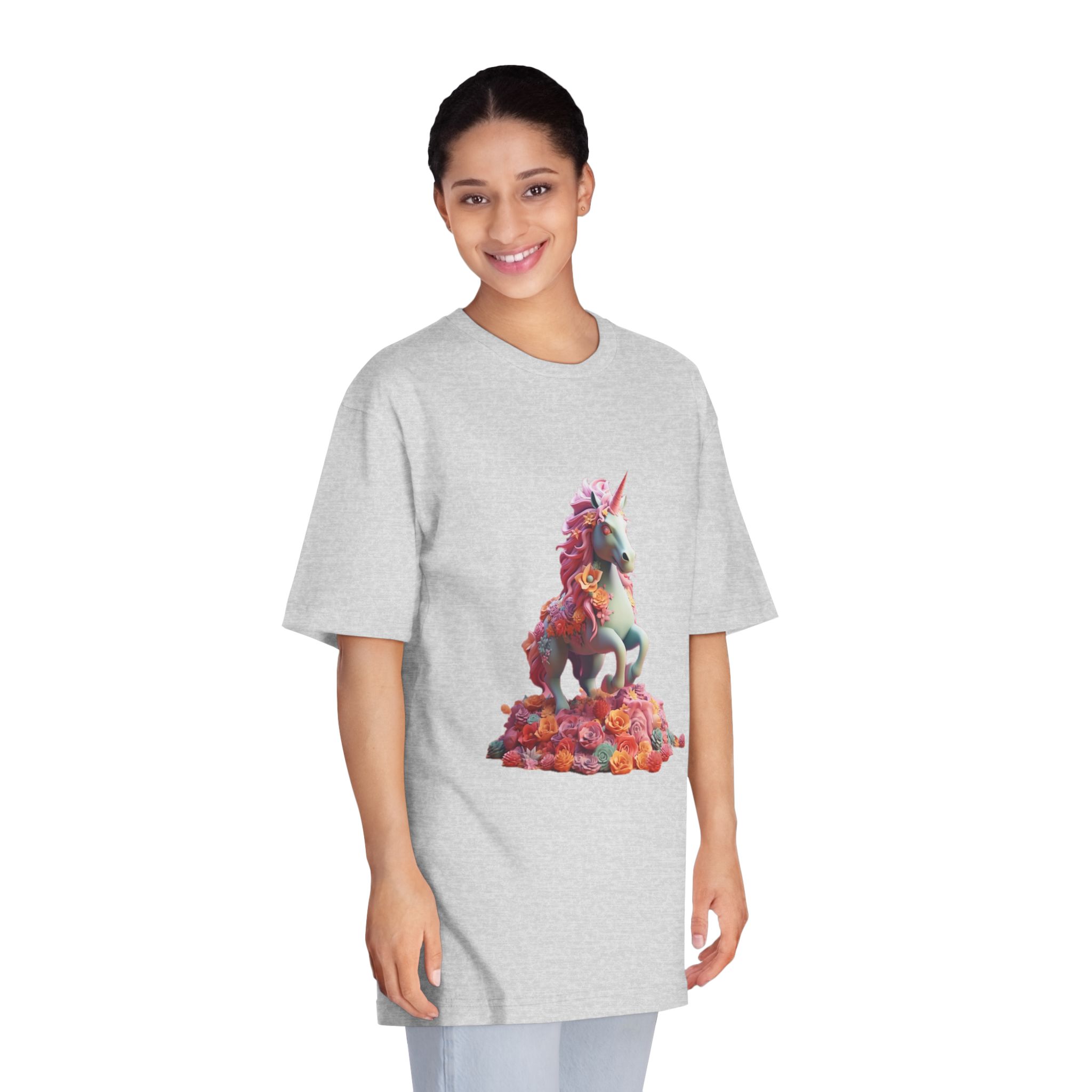 Colorful 3d Mythical Unicorn (3) Copy Unisex Classic Crewneck T Shirt - Image 15