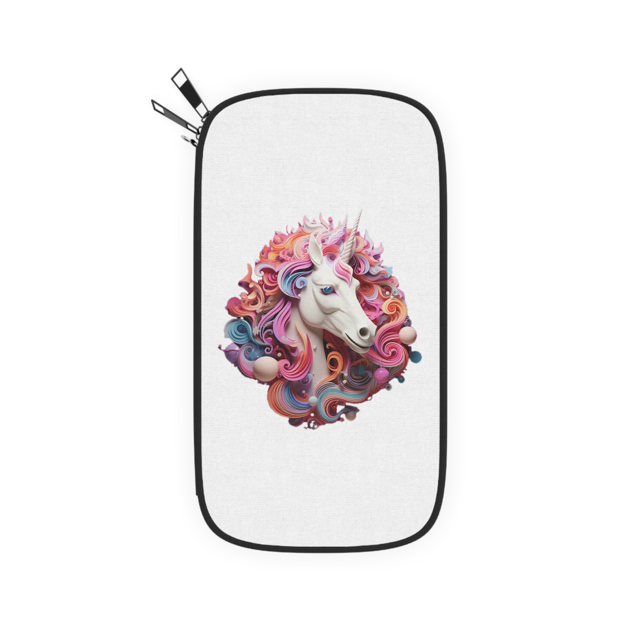 Colorful 3d Mythical Unicorn (2) Passport Wallet - Image 2