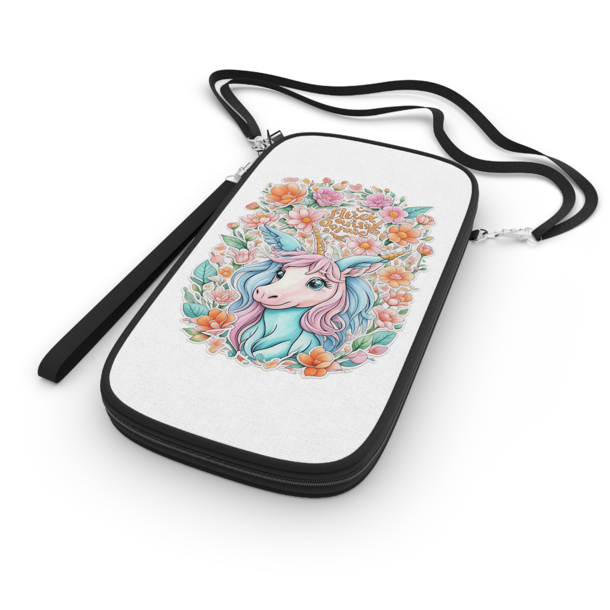 Beautiful Cute Unicorn With Colorful Fantasy Flowers (1) Passport Wallet - Image 3