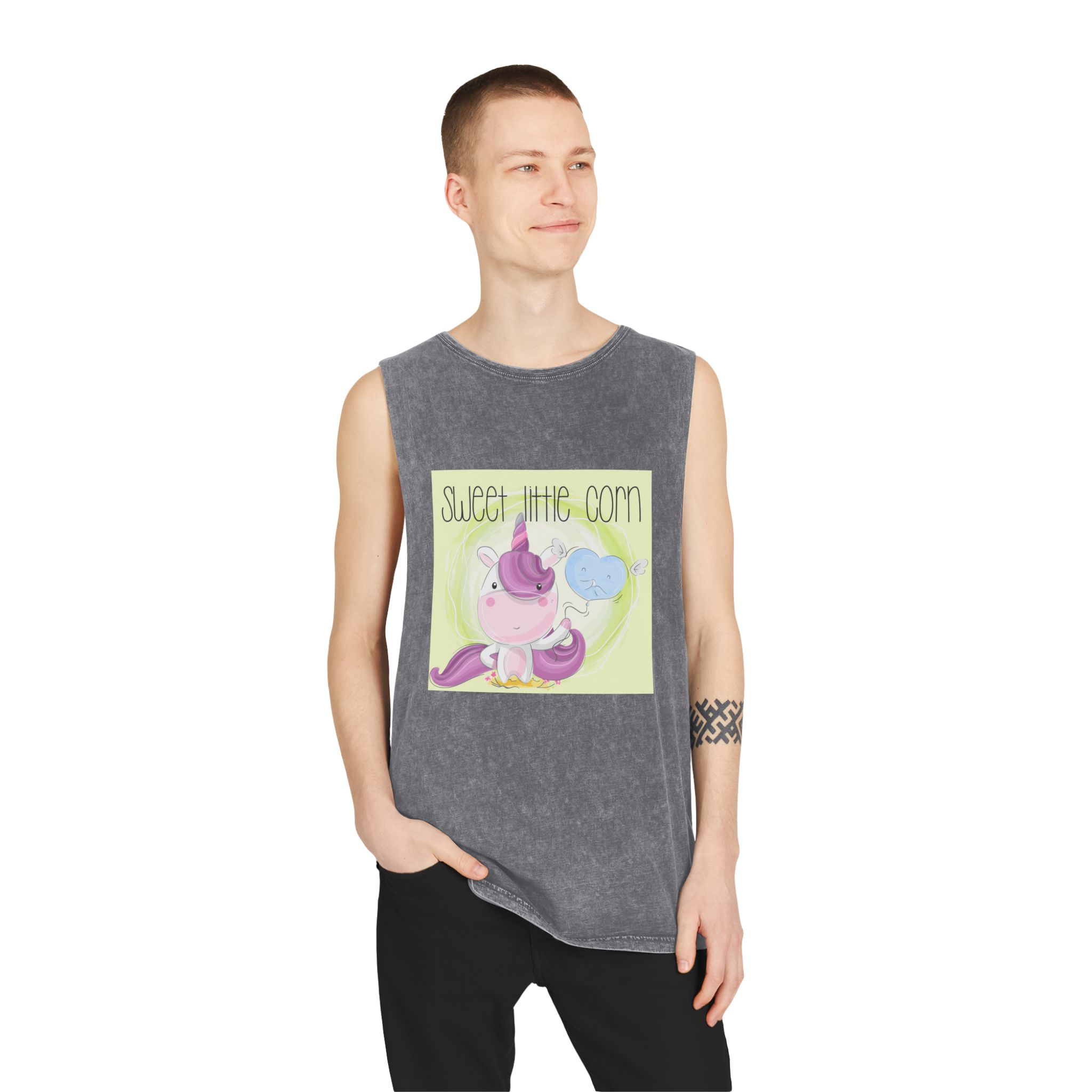 Unicorn V158 Unisex Stonewash Tank Top - Image 11