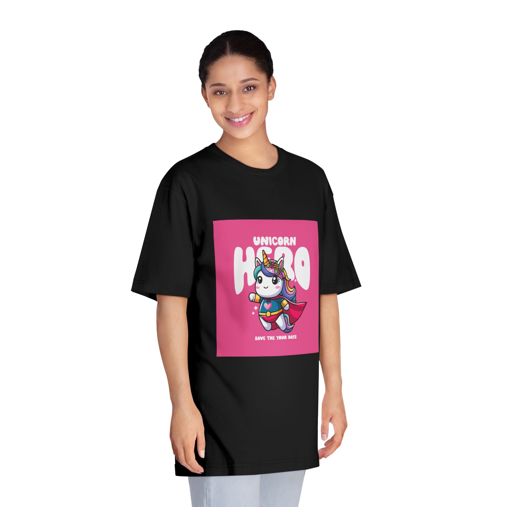 Unicorn Hero Unisex Classic Crewneck T Shirt - Image 7