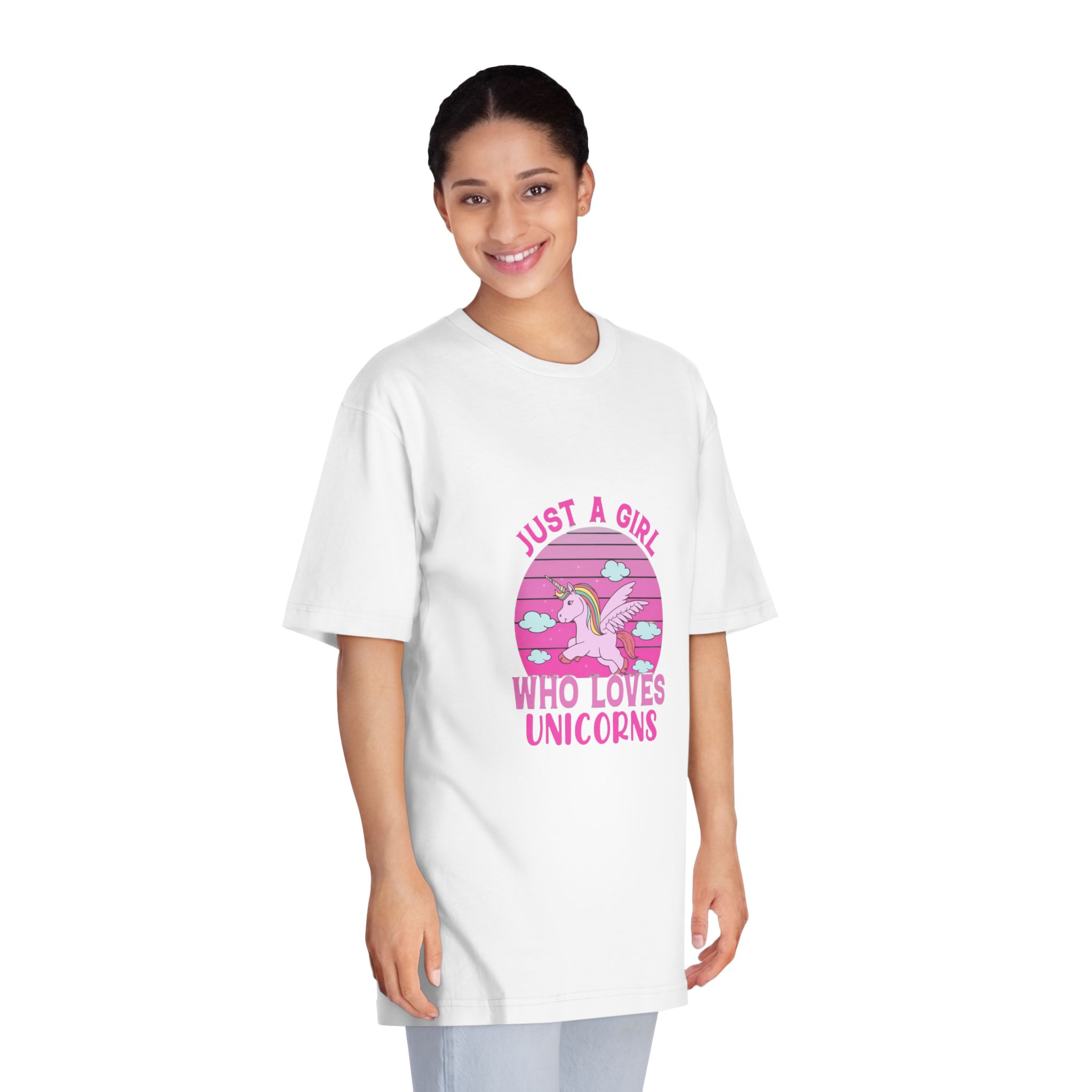 Just A Girl Who Loves Unicorns Unisex Classic Crewneck T Shirt - Image 3
