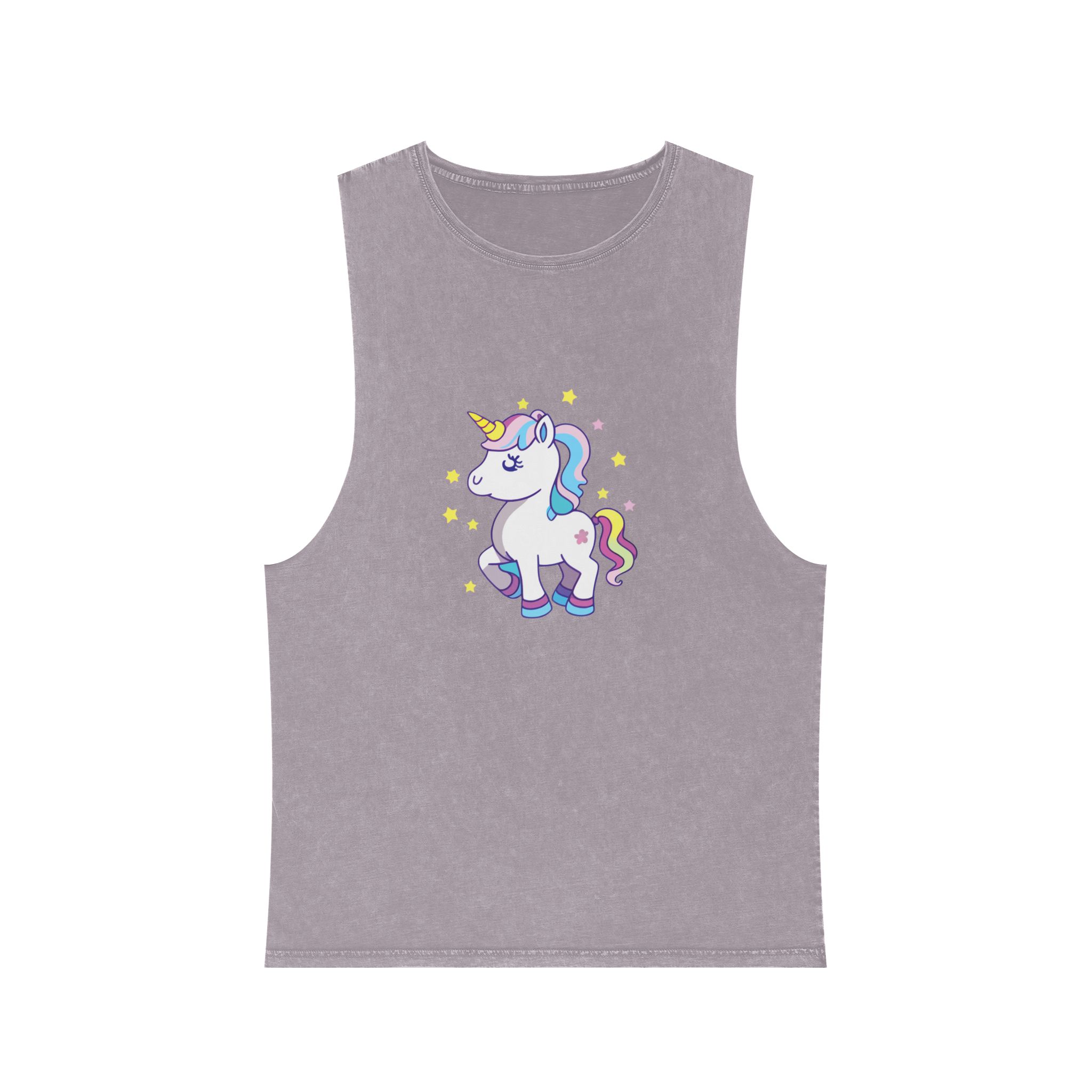 Unicorn 2 Unisex Stonewash Tank Top - Image 17