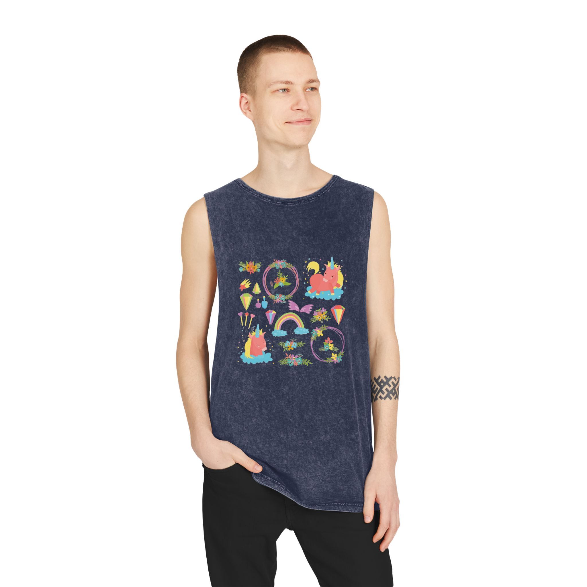 Unicorn V365 Unisex Stonewash Tank Top - Image 15