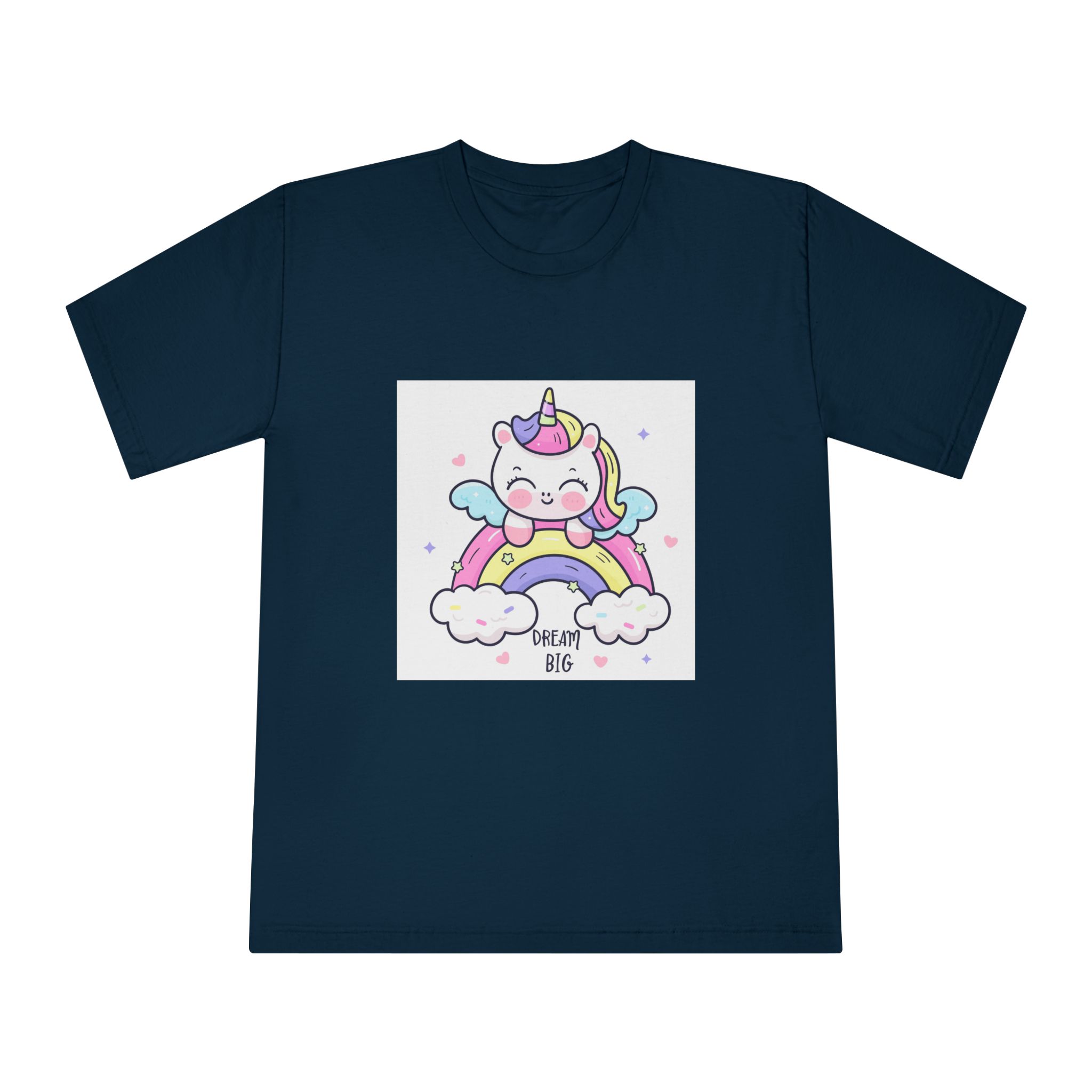 Cute Unicorn Rainbow Kawaii Animal Baby Cartoon Dream Big Unisex Classic Crewneck T Shirt - Image 17