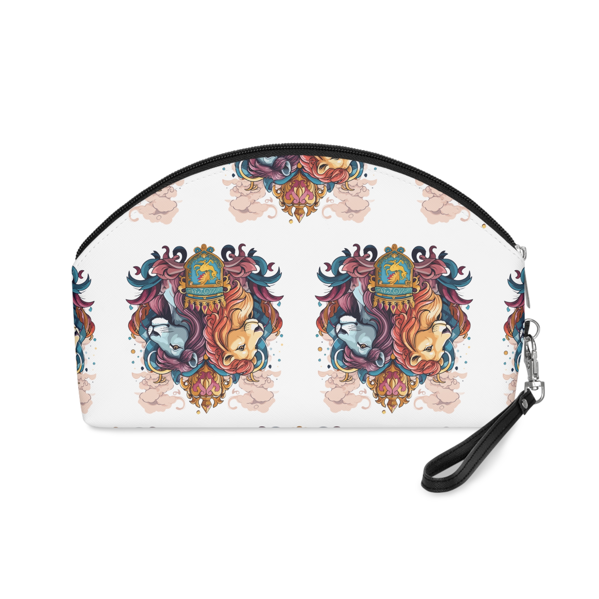 Magical Fantasy Poster With Unicorn Lion Medieval Theme Makeup Bag - Image 2