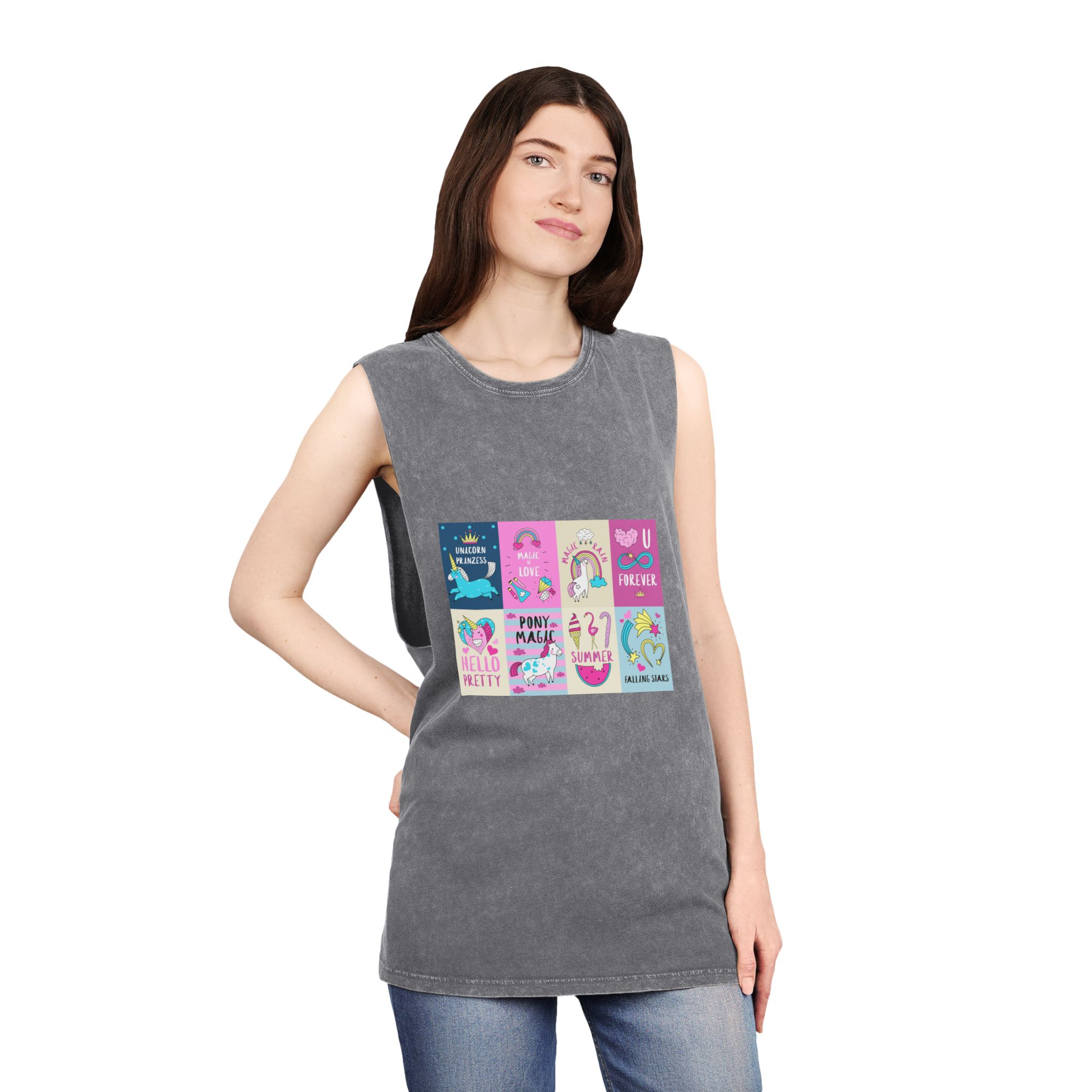 Unicorn V371 Unisex Stonewash Tank Top - Image 12